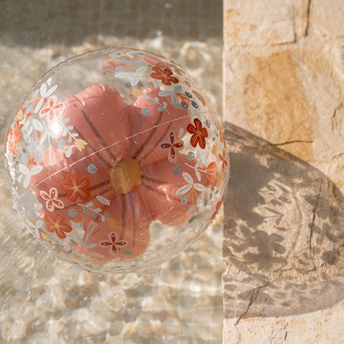 Ballon de plage 3D Pink Flowers Little Dutch
