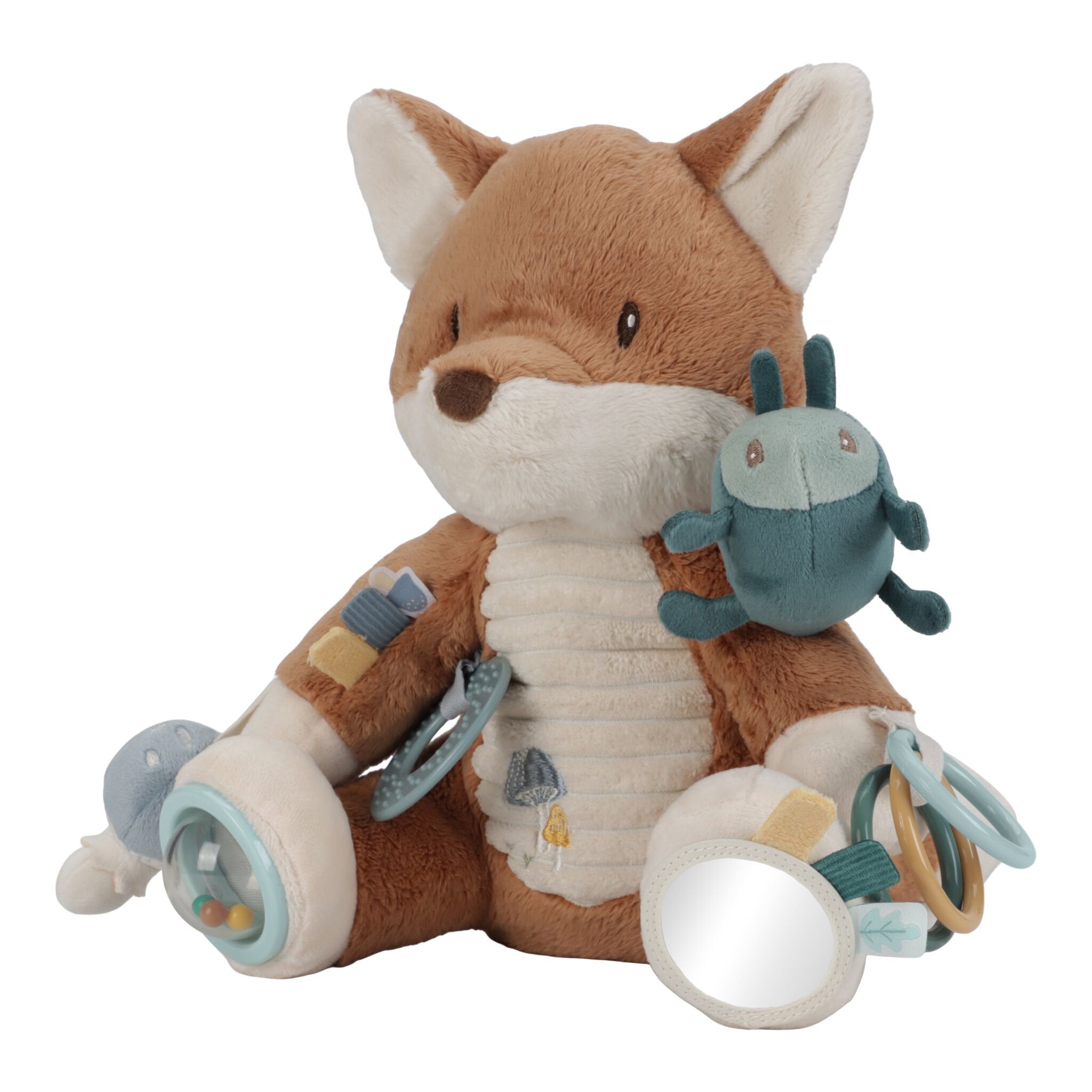 Détails sensoriels de la peluche renard Forest Friends