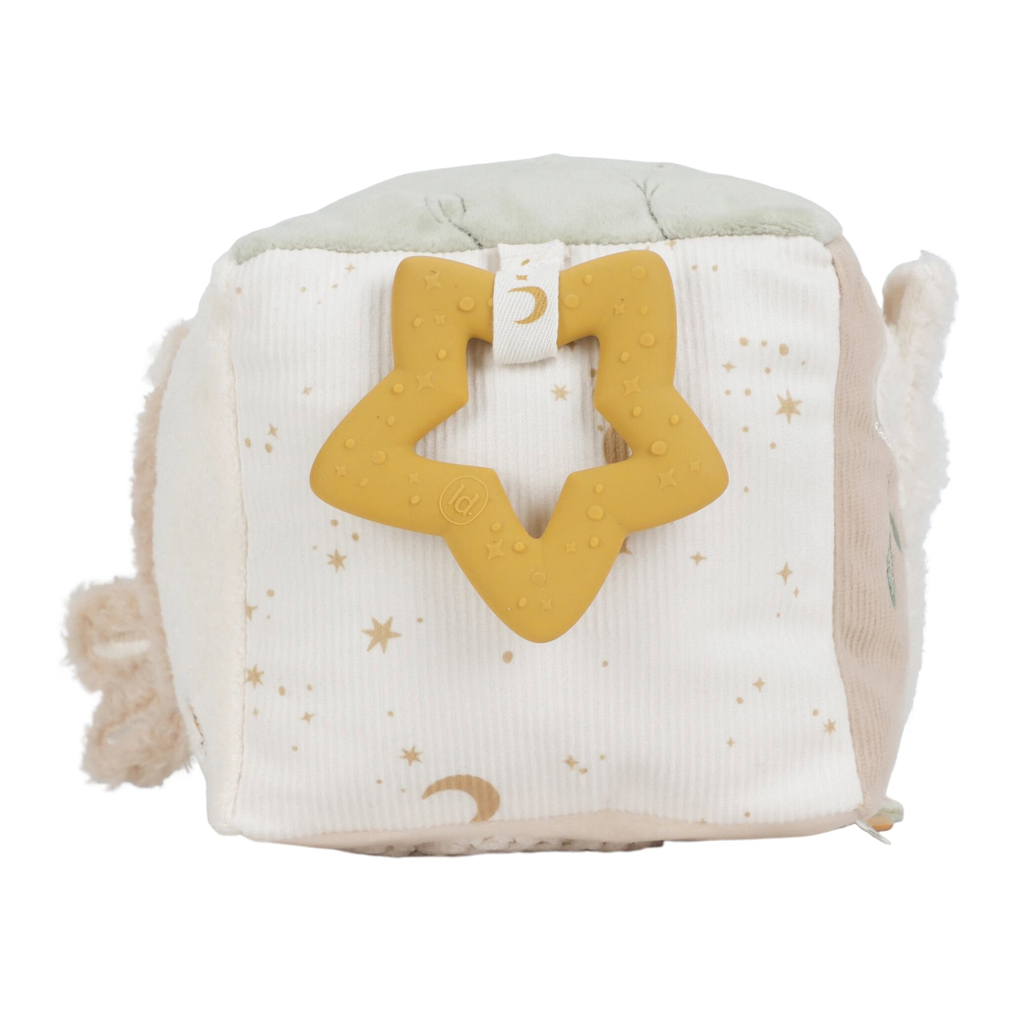 Cube d'activités Newborn avec miroir et étiquettes