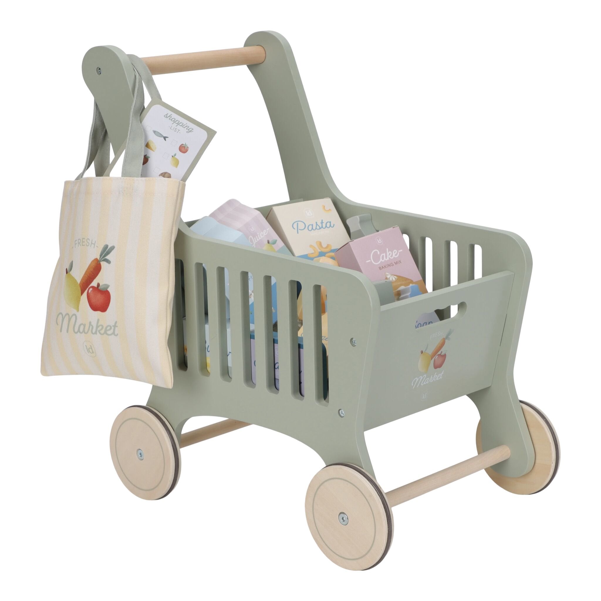Chariot de courses en bois Little Dutch