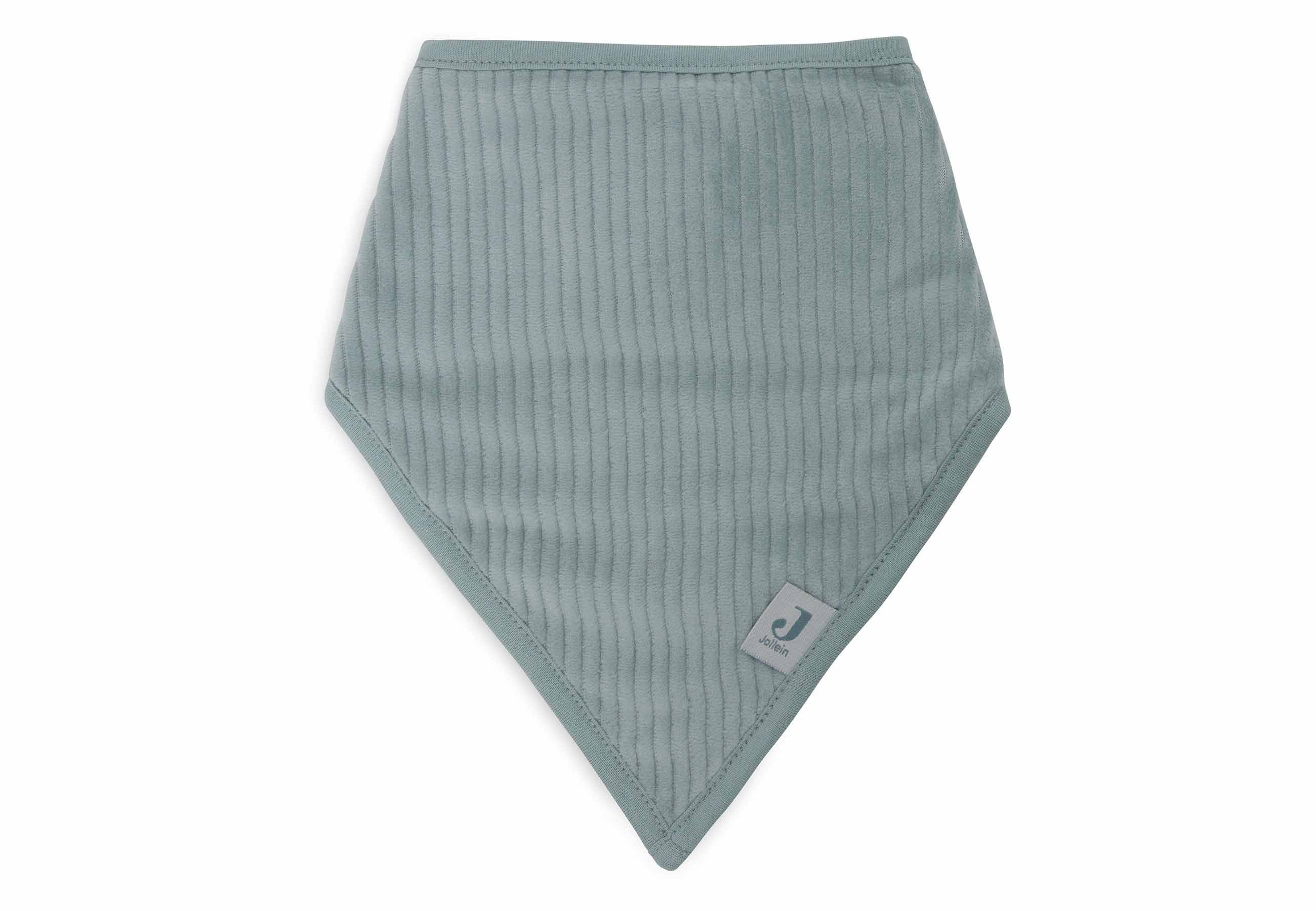 Bavoir bandana Sea Green en velours côtelé