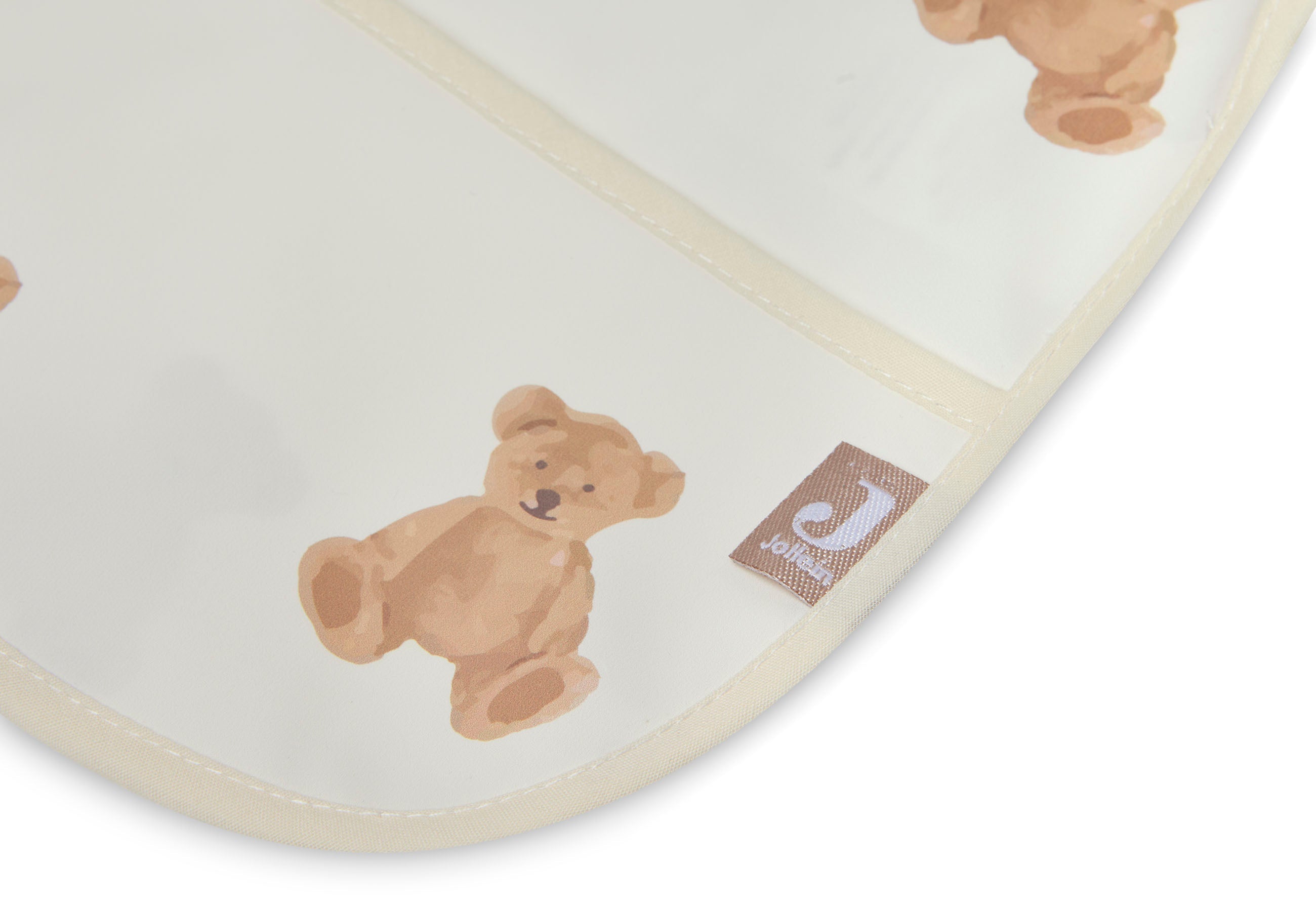 Détail de la gouttière du bavoir Teddy Bear Jollein