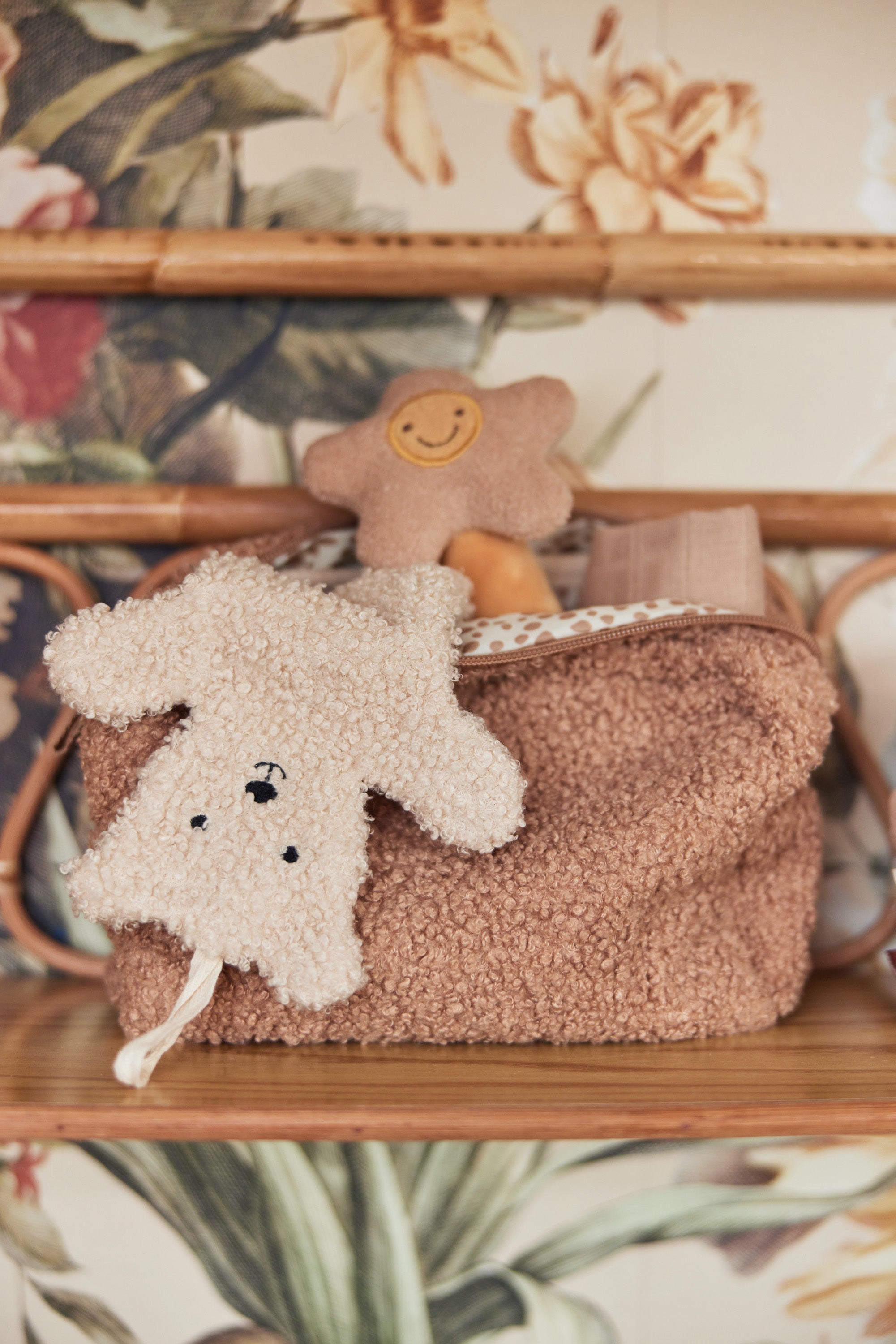 Attache sucette Teddy Bear Naturel avec sucette