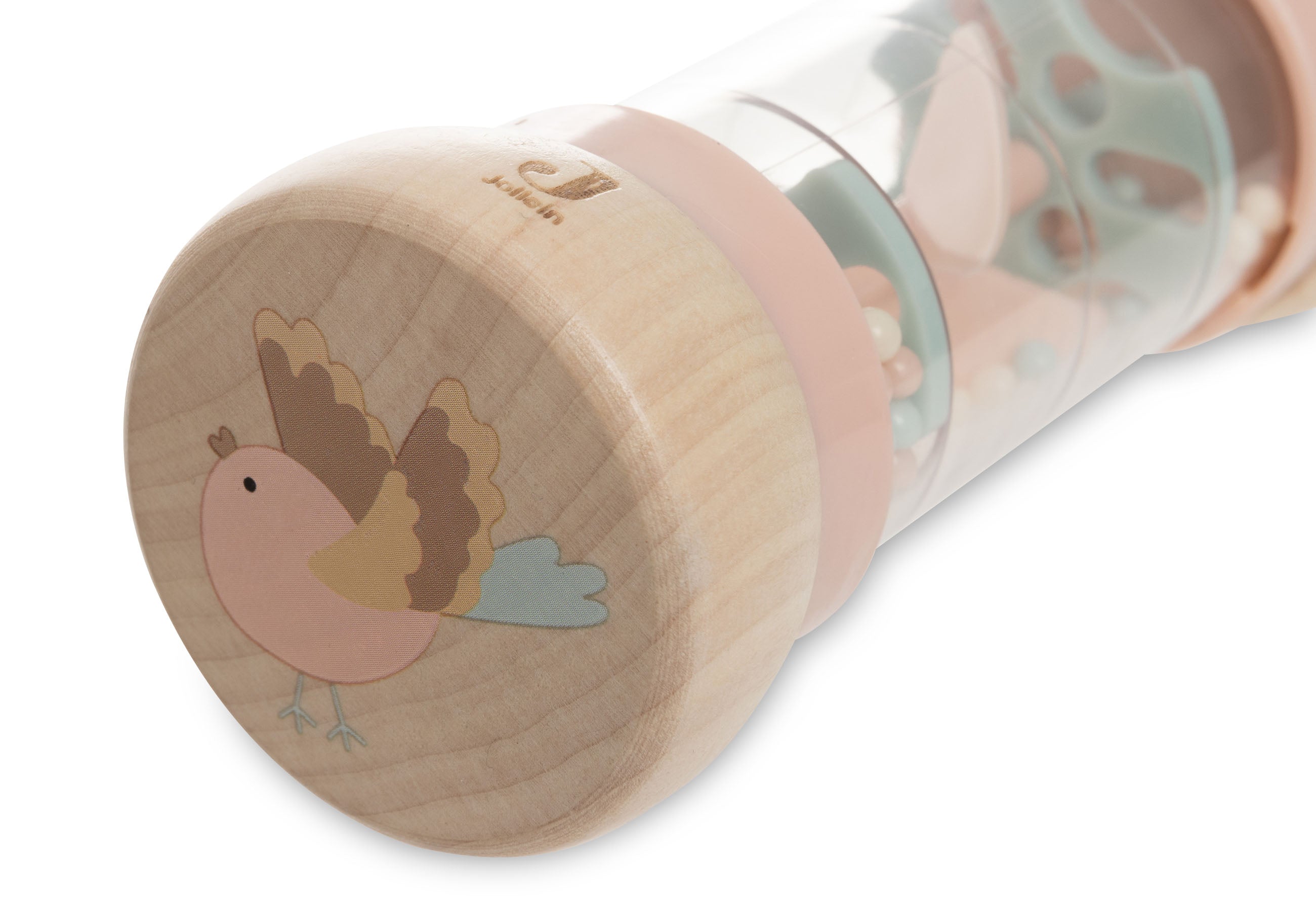 Bâton de pluie en bois Lovely Birds Jollein billes colorées