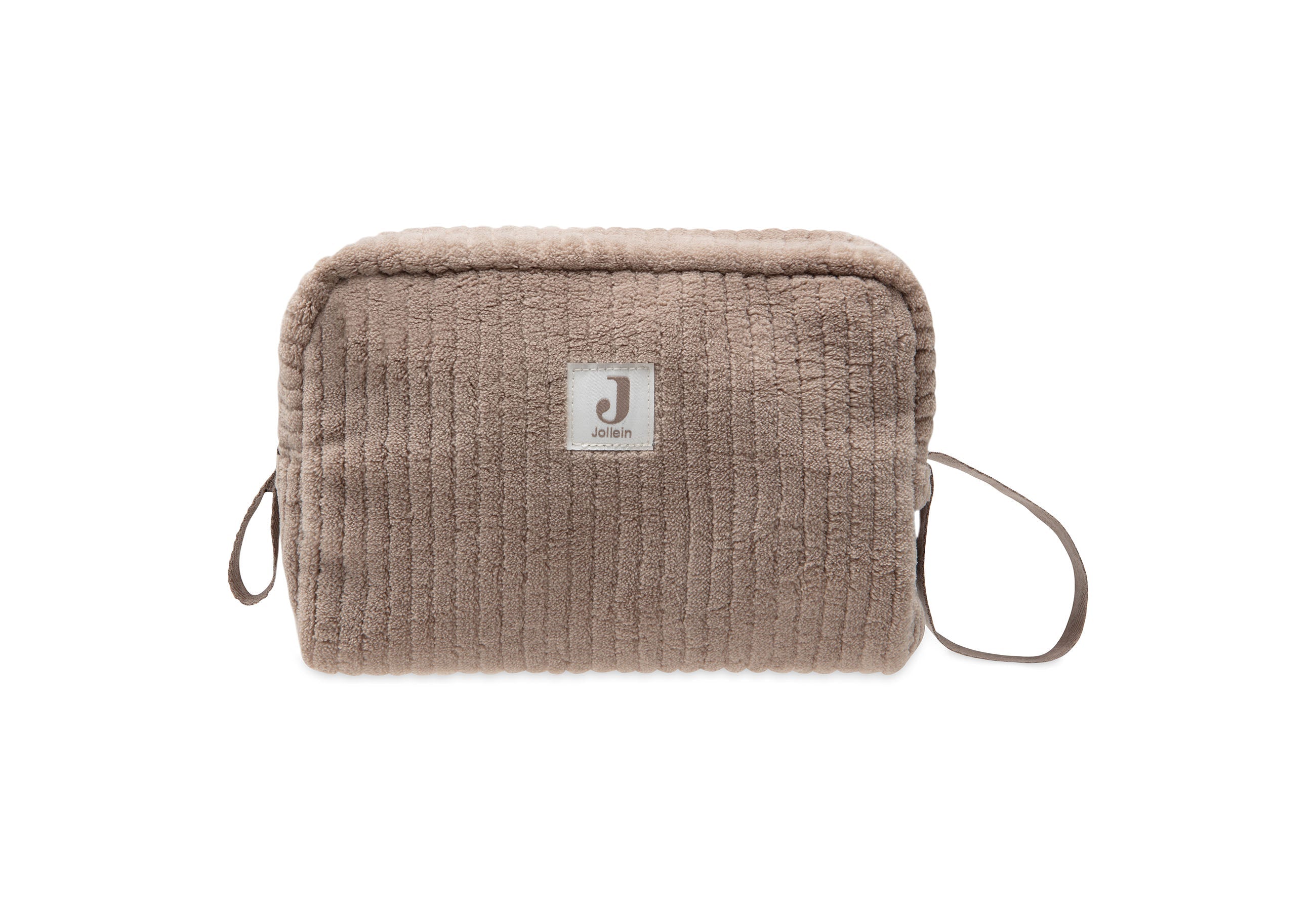 Trousse de soins Cloudy Rib Milky Coffee Jollein intérieur feuillage
