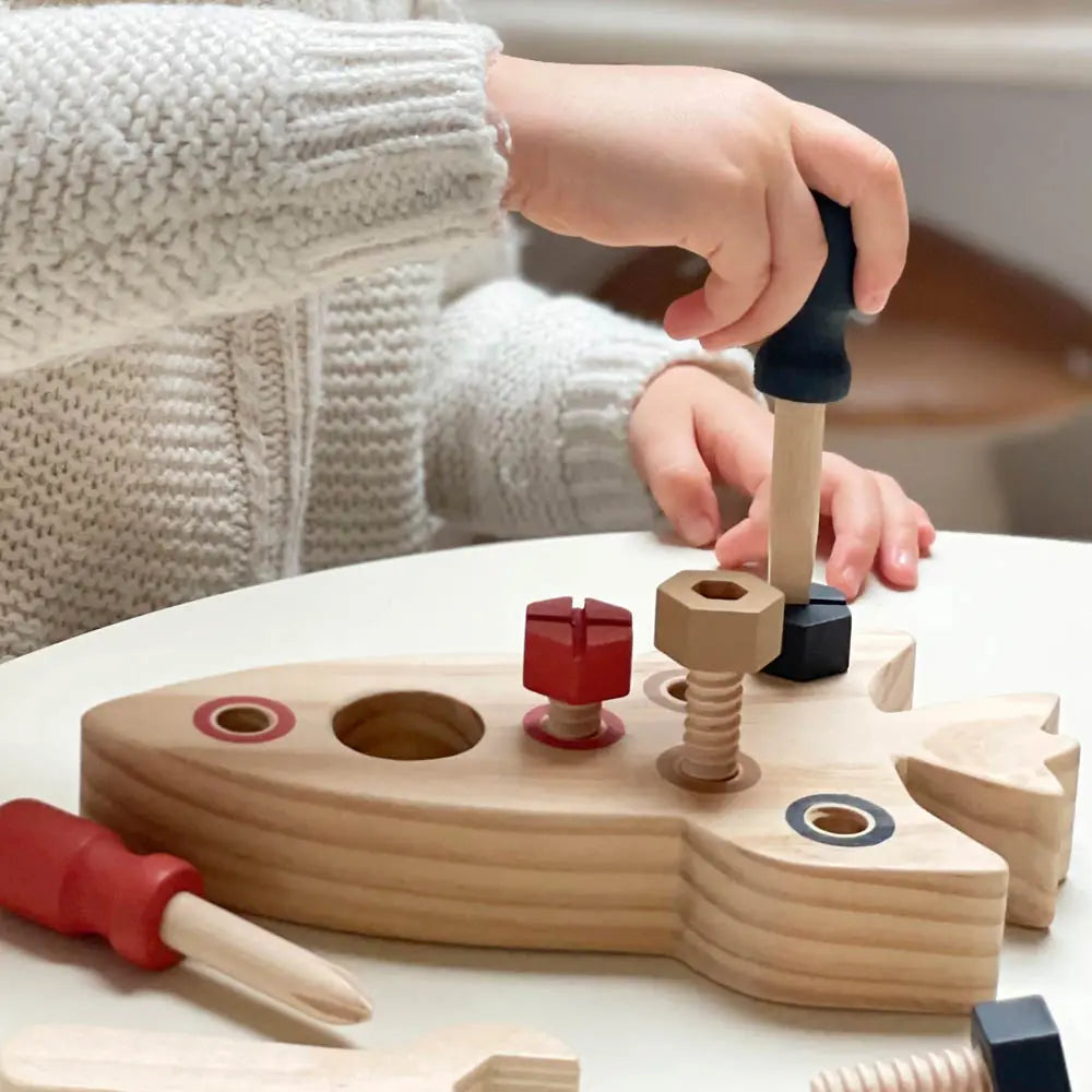 Fusée en bois à assembler