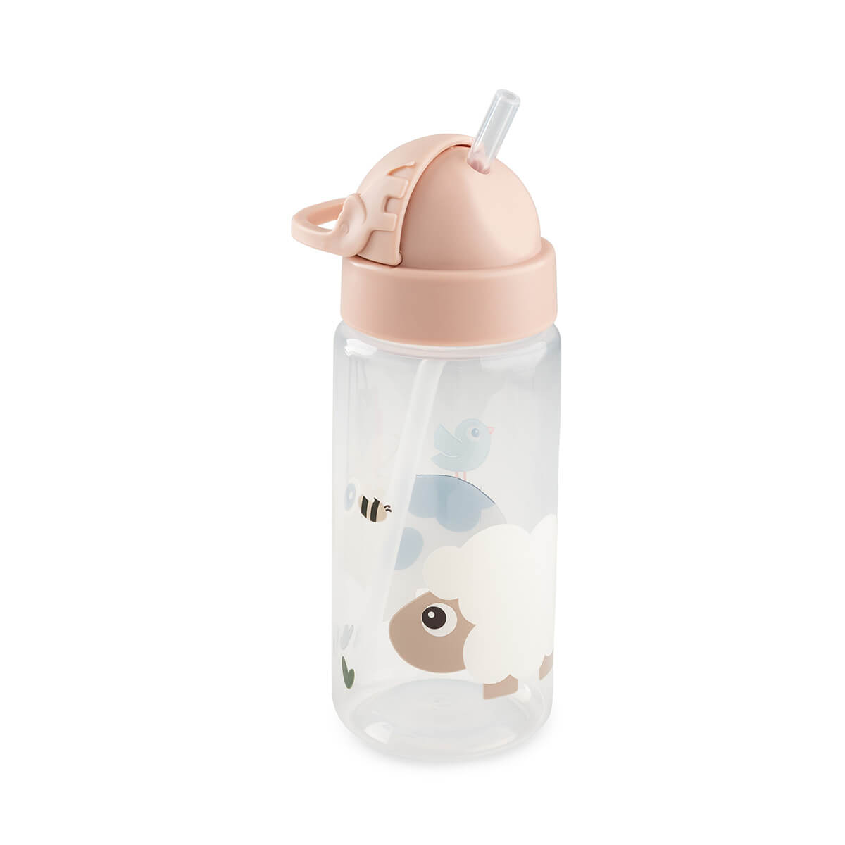 Gourde à paille Tiny farm - Rose - 350 ml
