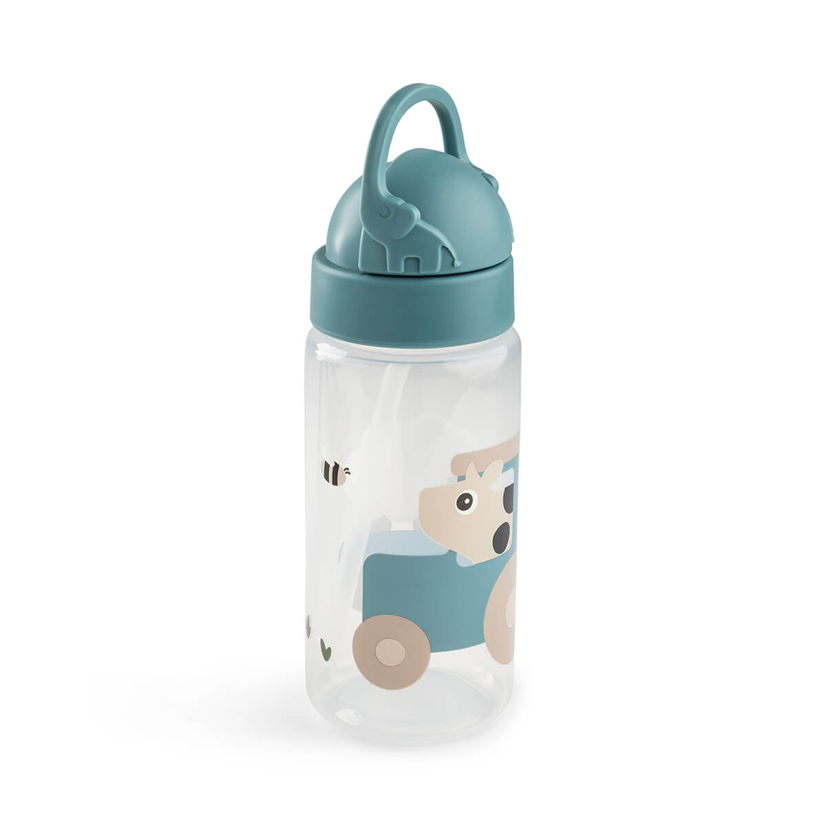 Gourde à paille Tiny farm - Bleu - 350 ml