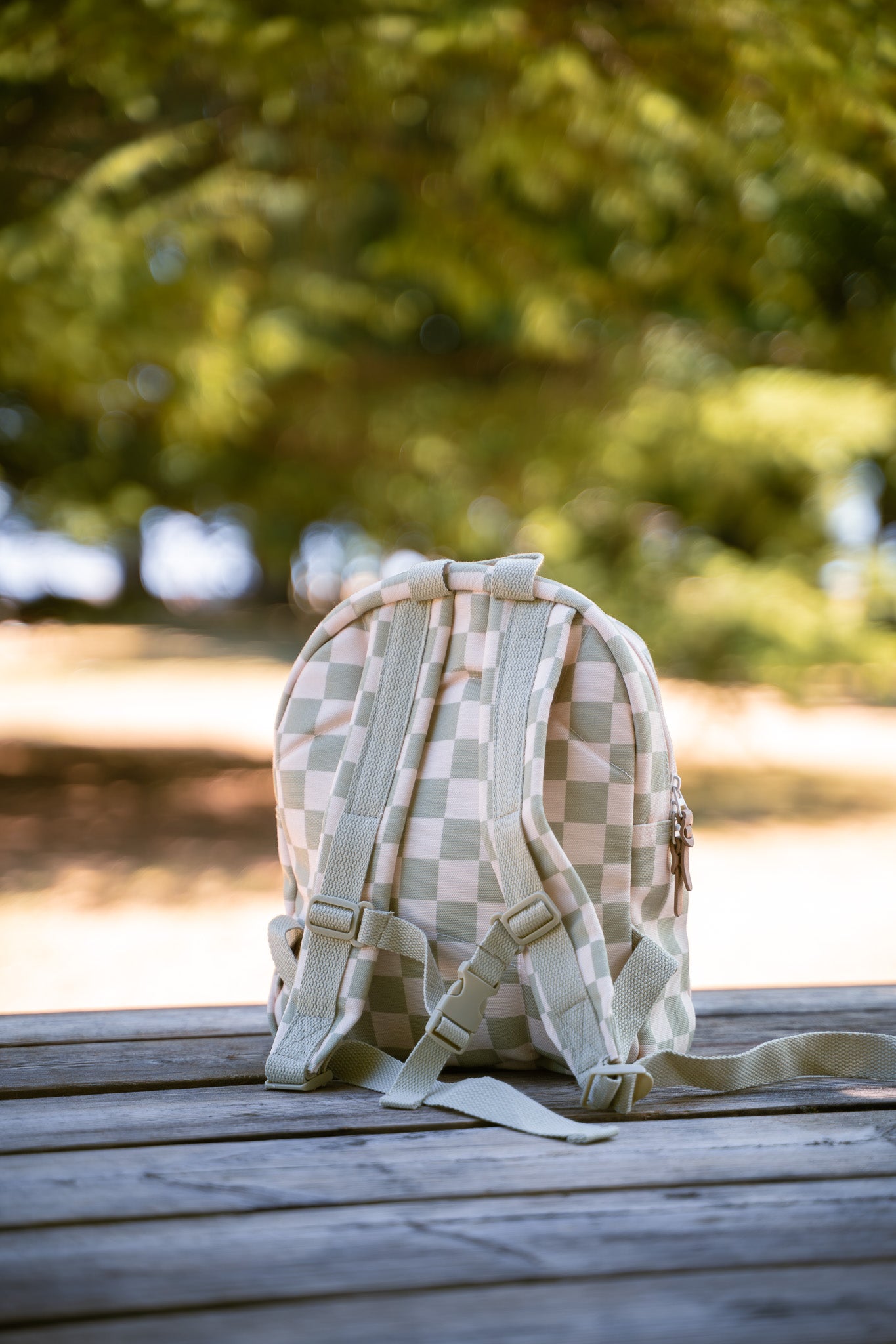 Sac à dos enfant Nostalgia pâquerettes beige et vert