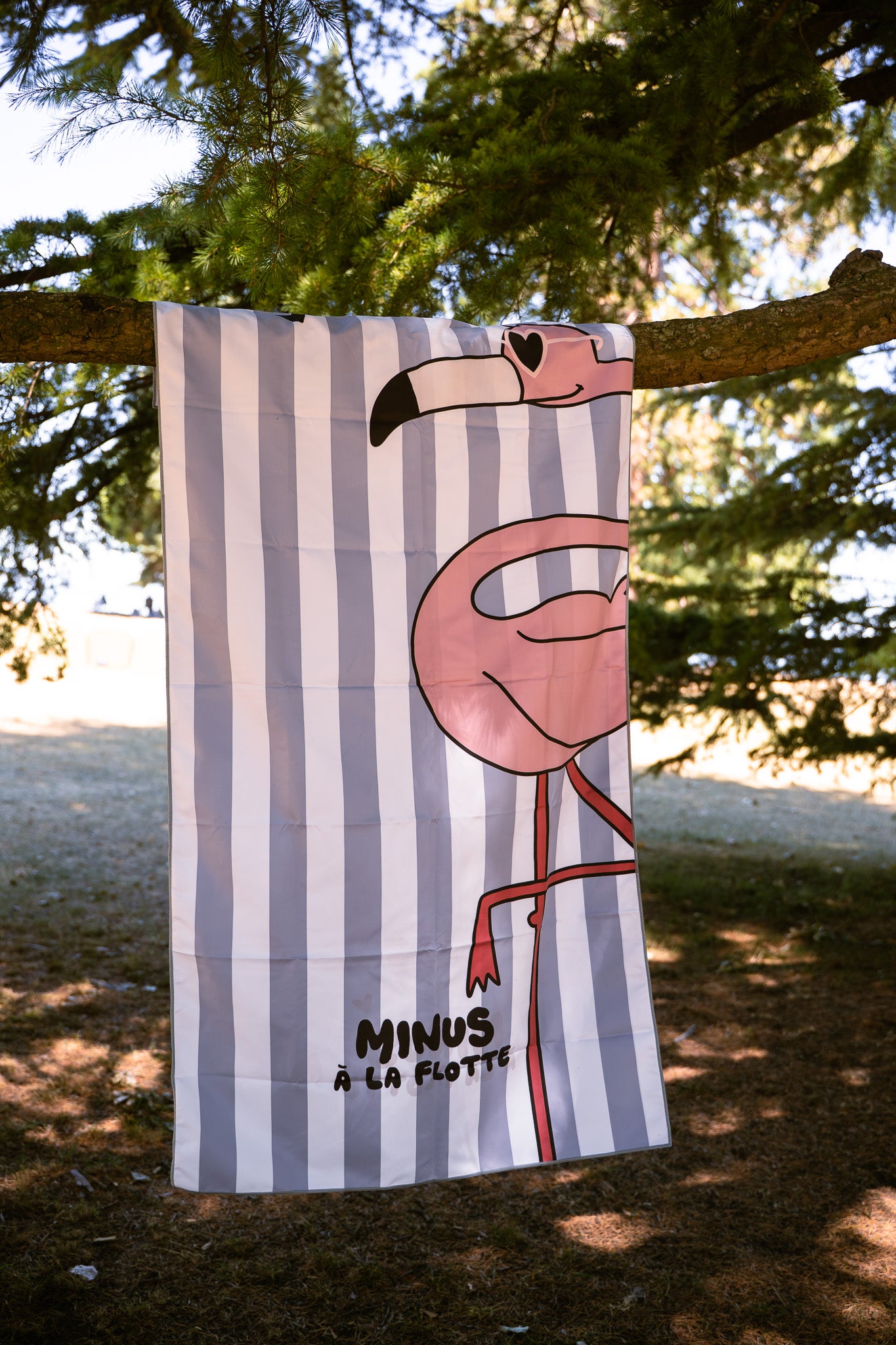 Serviette de plage enfant Minus Flamant
