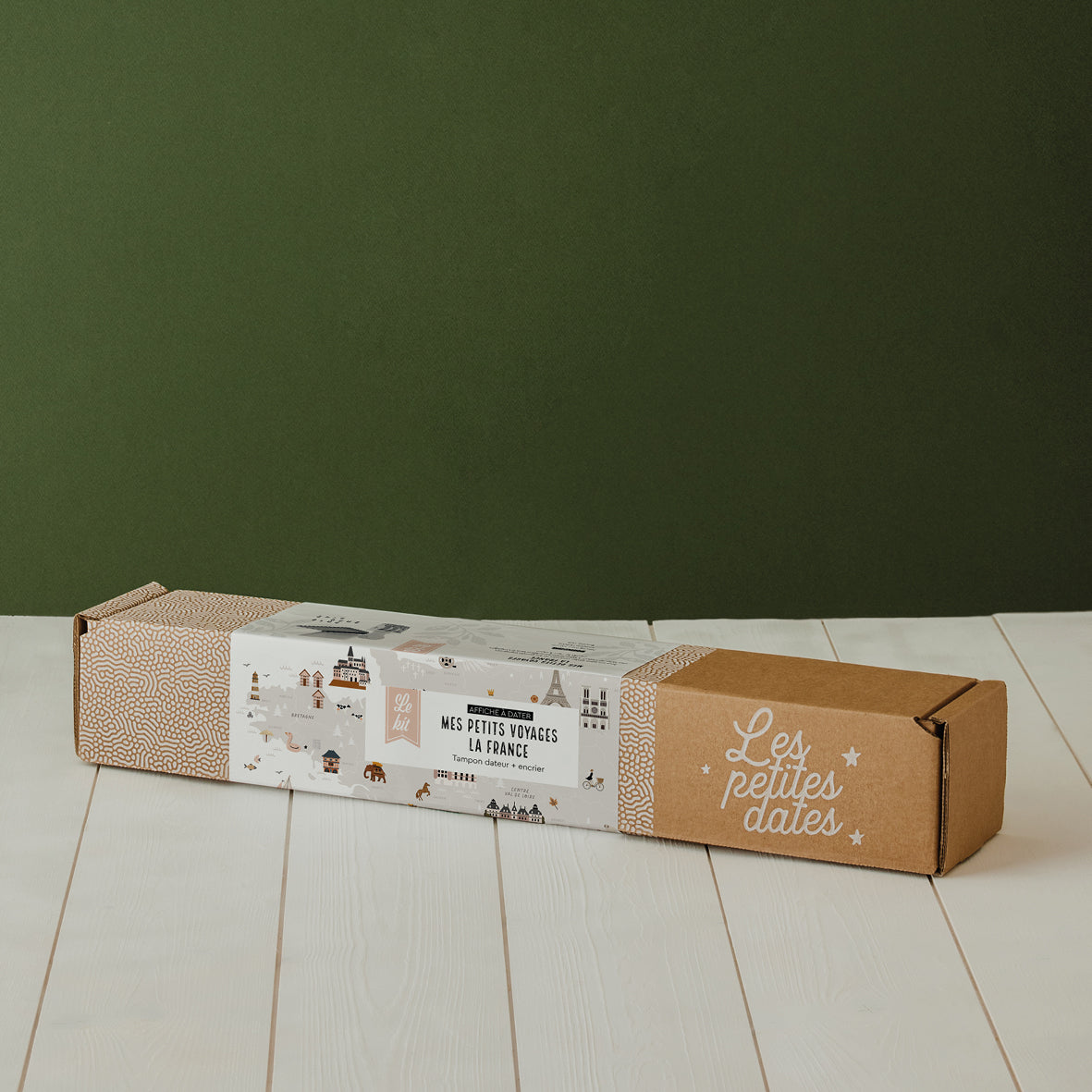 Coffret affiche La France avec tampon dateur et encrier
