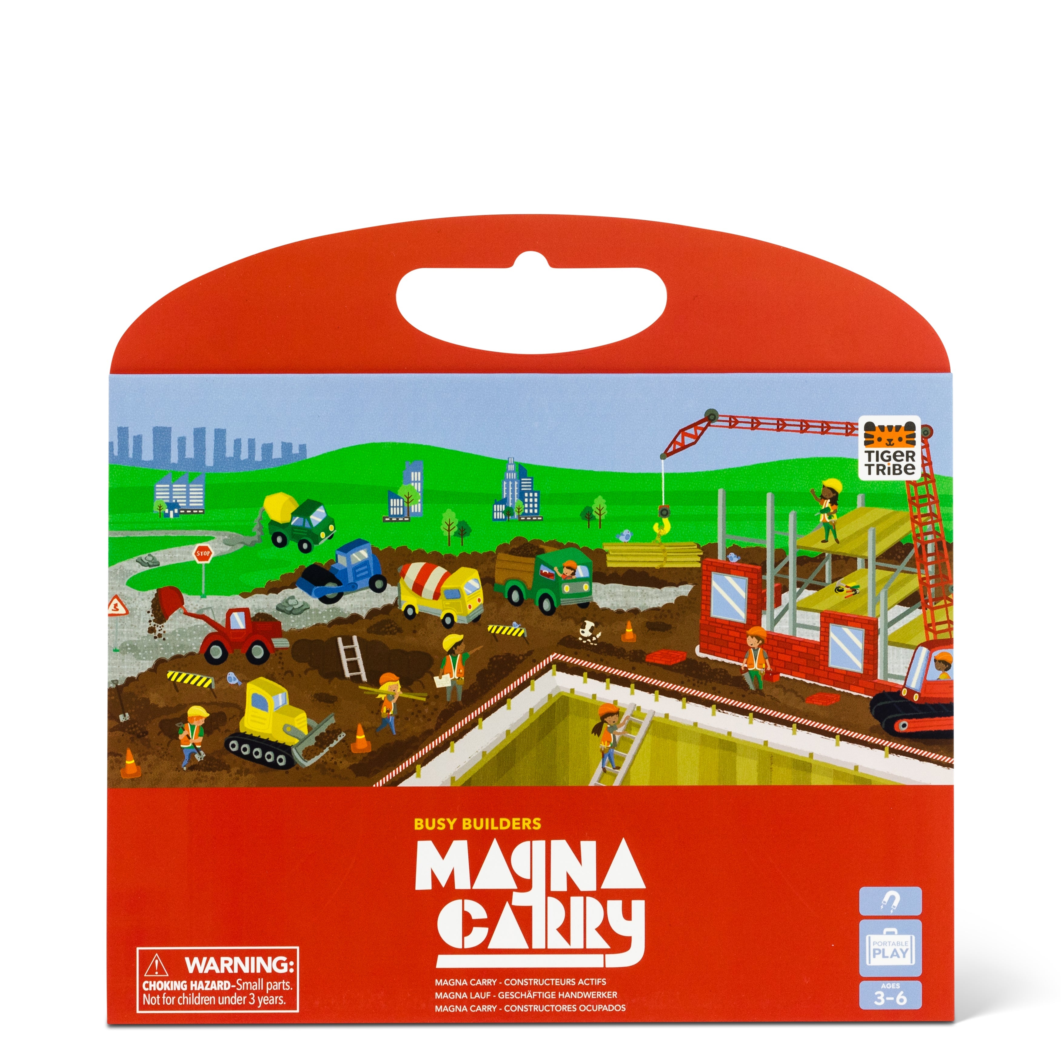 Valise magnétique Magna Carry - Petits bâtisseurs Tiger Tribe