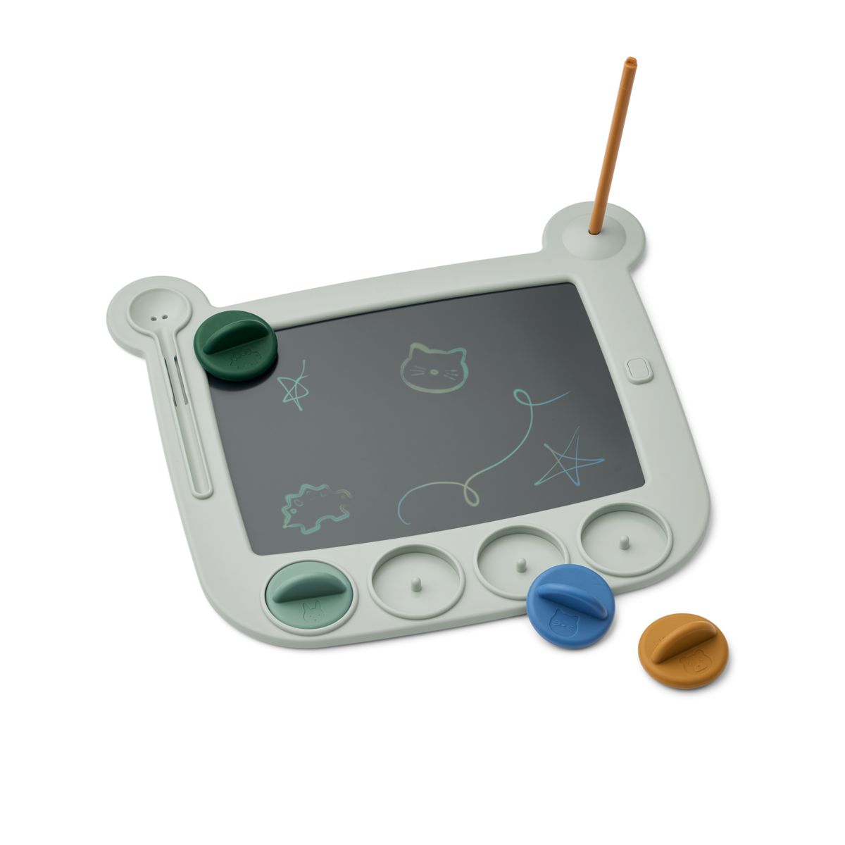 Tablette Venzora Dove Blue avec stylet et tampons en silicone Liewood