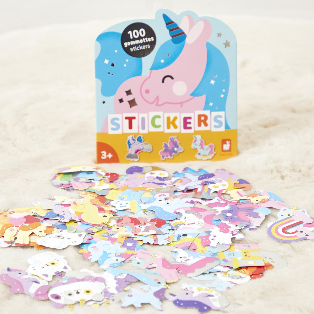 Détail des stickers licornes repositionnables Janod