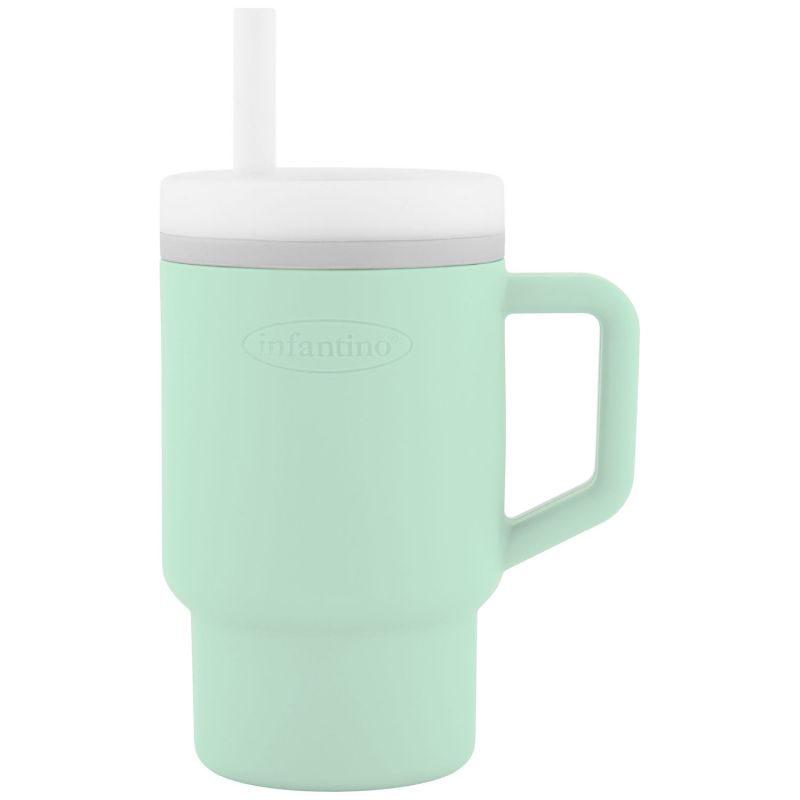 Tasse d'apprentissage Infantino Cool Mint 255 ml avec paille anti-fuite
