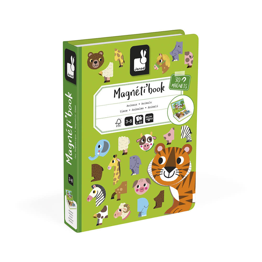 Coffret Magnéti'book Animaux Janod avec 30 magnets et 10 cartes