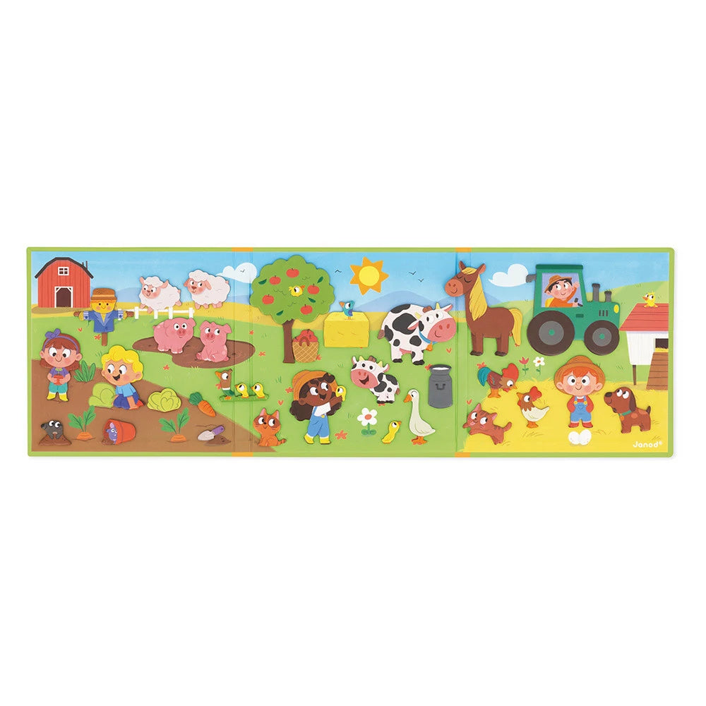 Décor magnétique de la ferme Janod avec les magnets en place