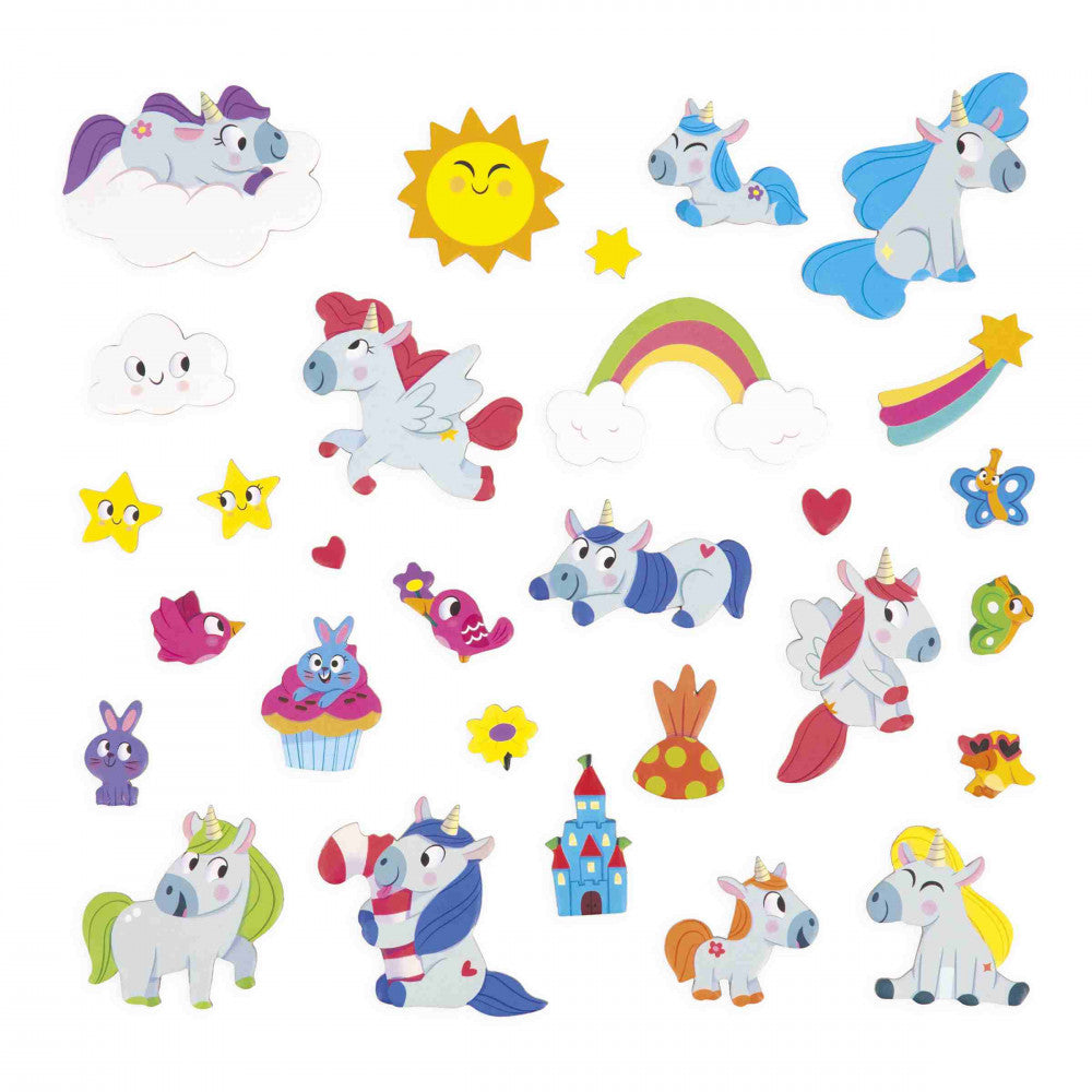 Magnéti'stories Les licornes dressé à la verticale pour raconter l'histoire