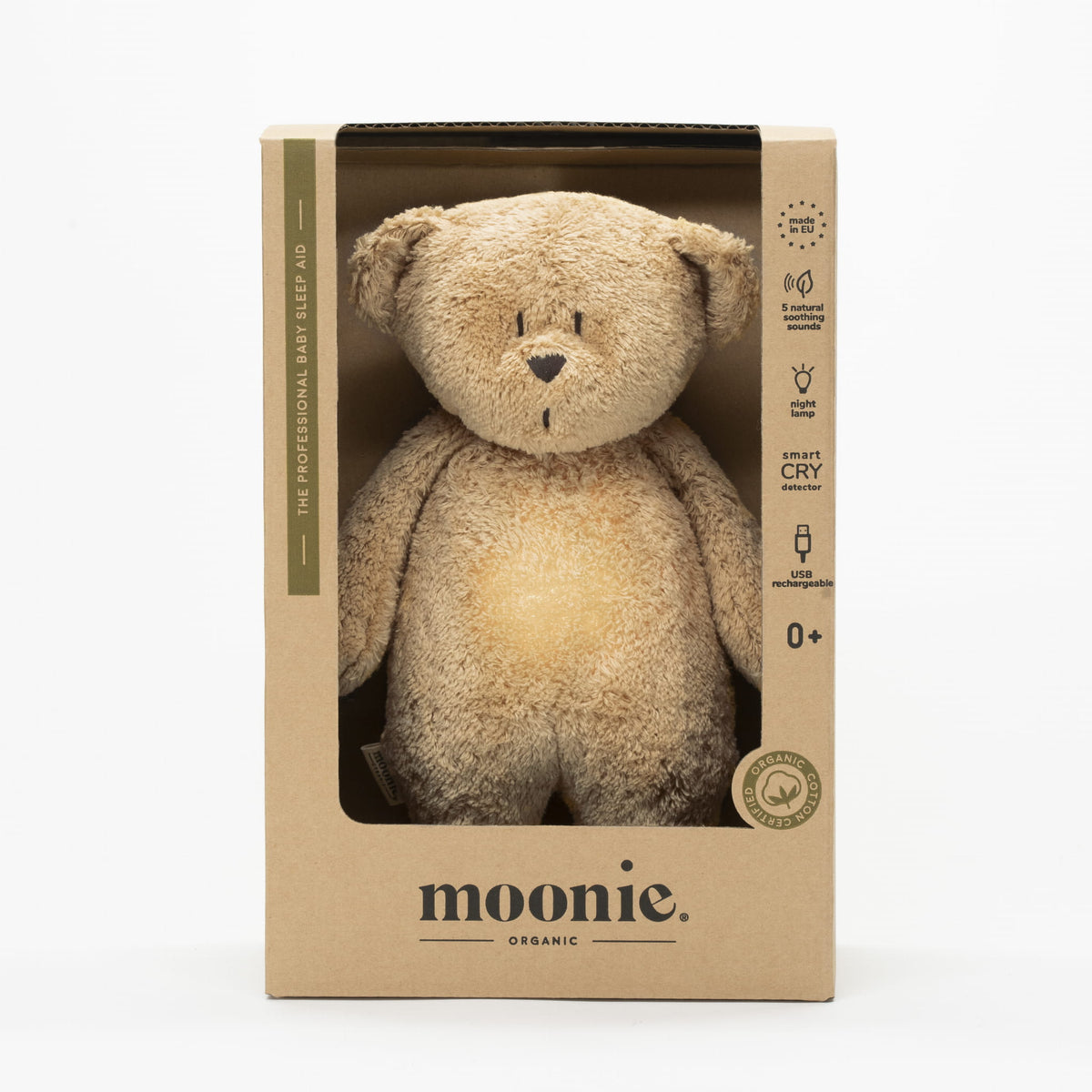 Veilleuse 7 couleurs de l'ourson Moonie cappuccino Nature
