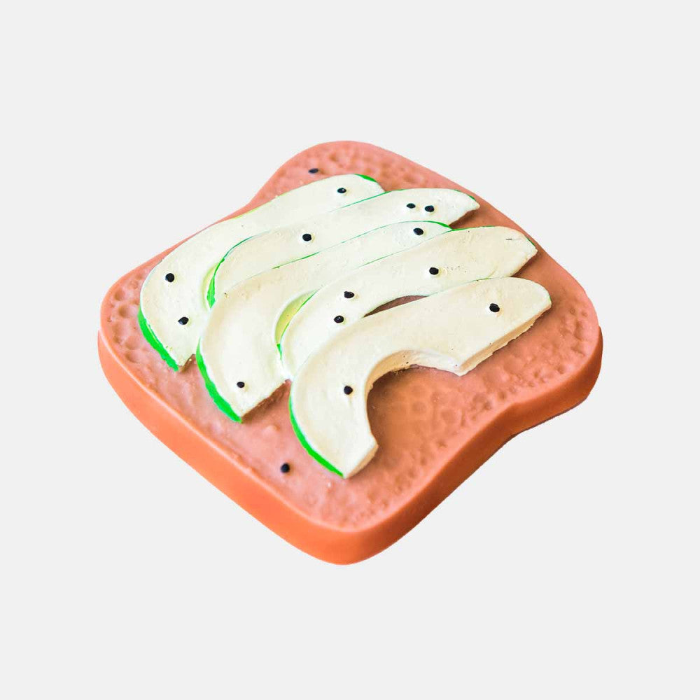 Anneau de dentition tartine à l'avocat Lolaletost en caoutchouc naturel