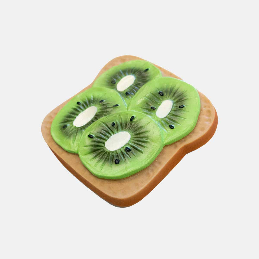 Anneau de dentition tartine au kiwi Lolaletost en caoutchouc naturel