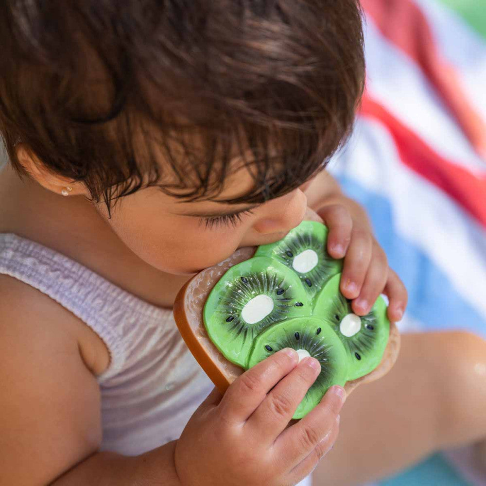 Anneau de dentition tartine au kiwi Lolaletost vu de dos