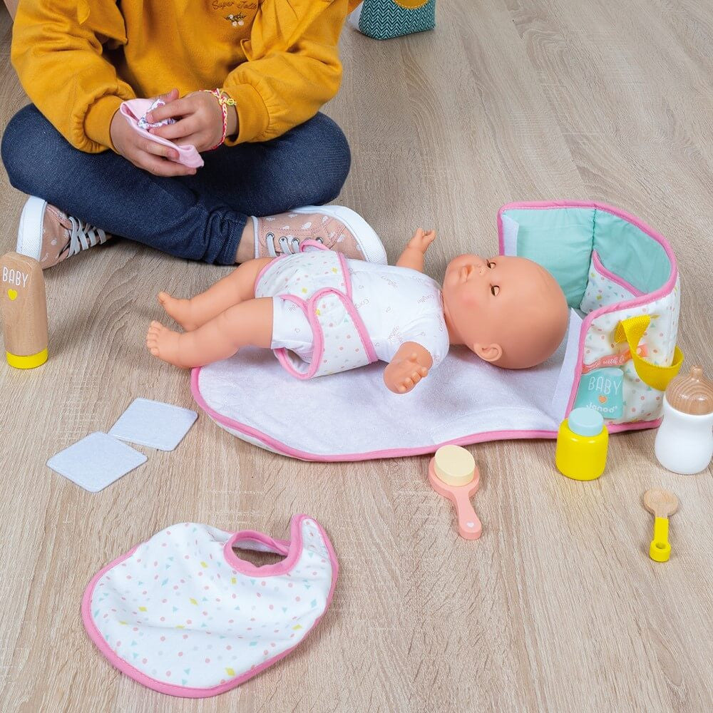 Sac à langer Nursery Janod déplié en table à langer
