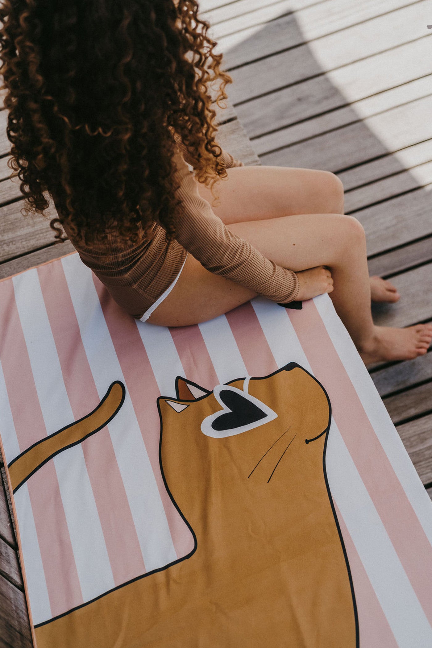 Serviette de plage enfant Minus Chat