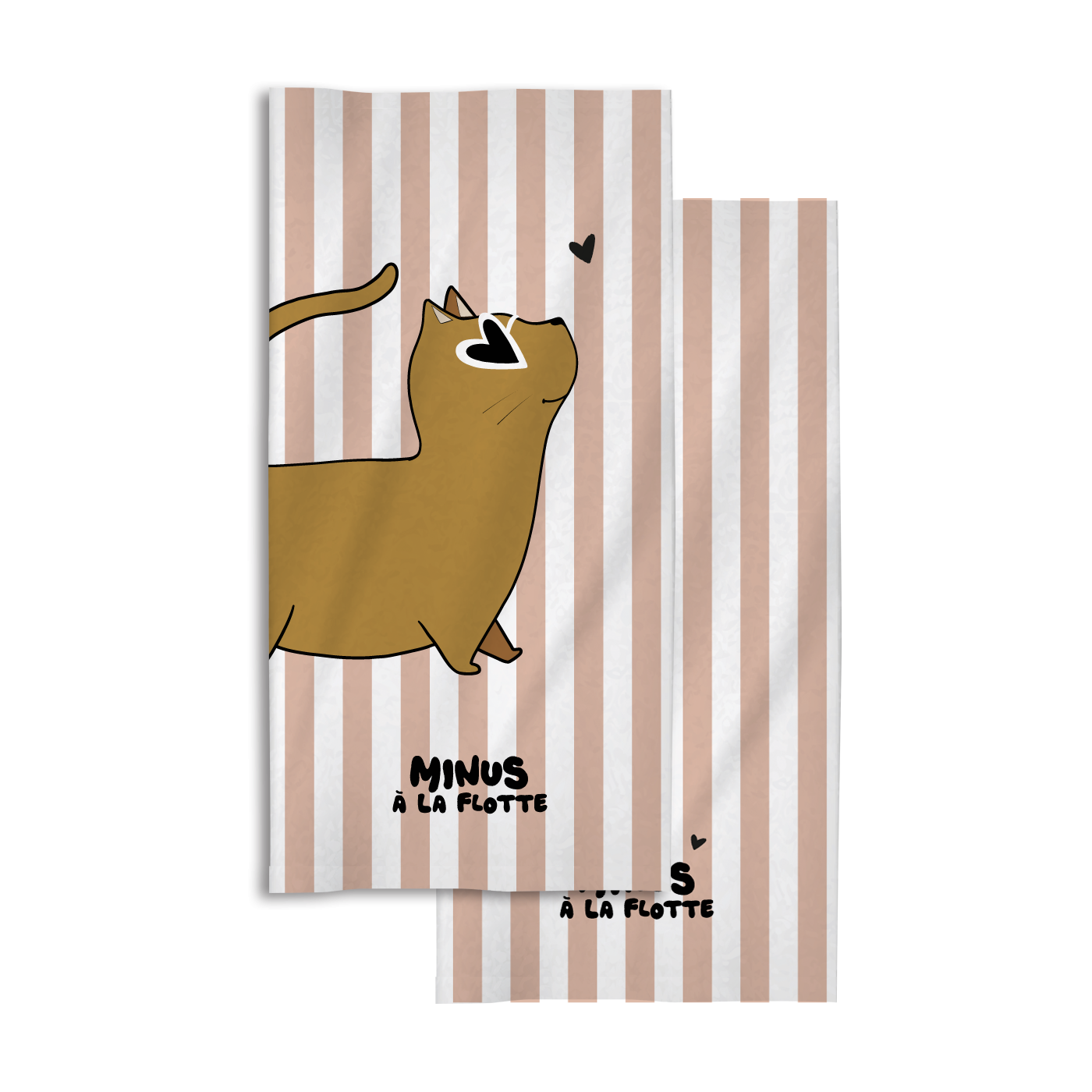 Serviette de plage enfant Minus Chat