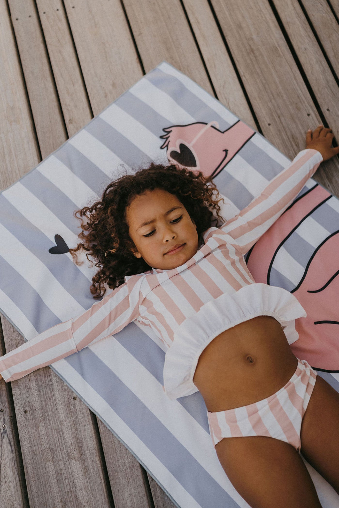 Serviette de plage enfant Minus Flamant