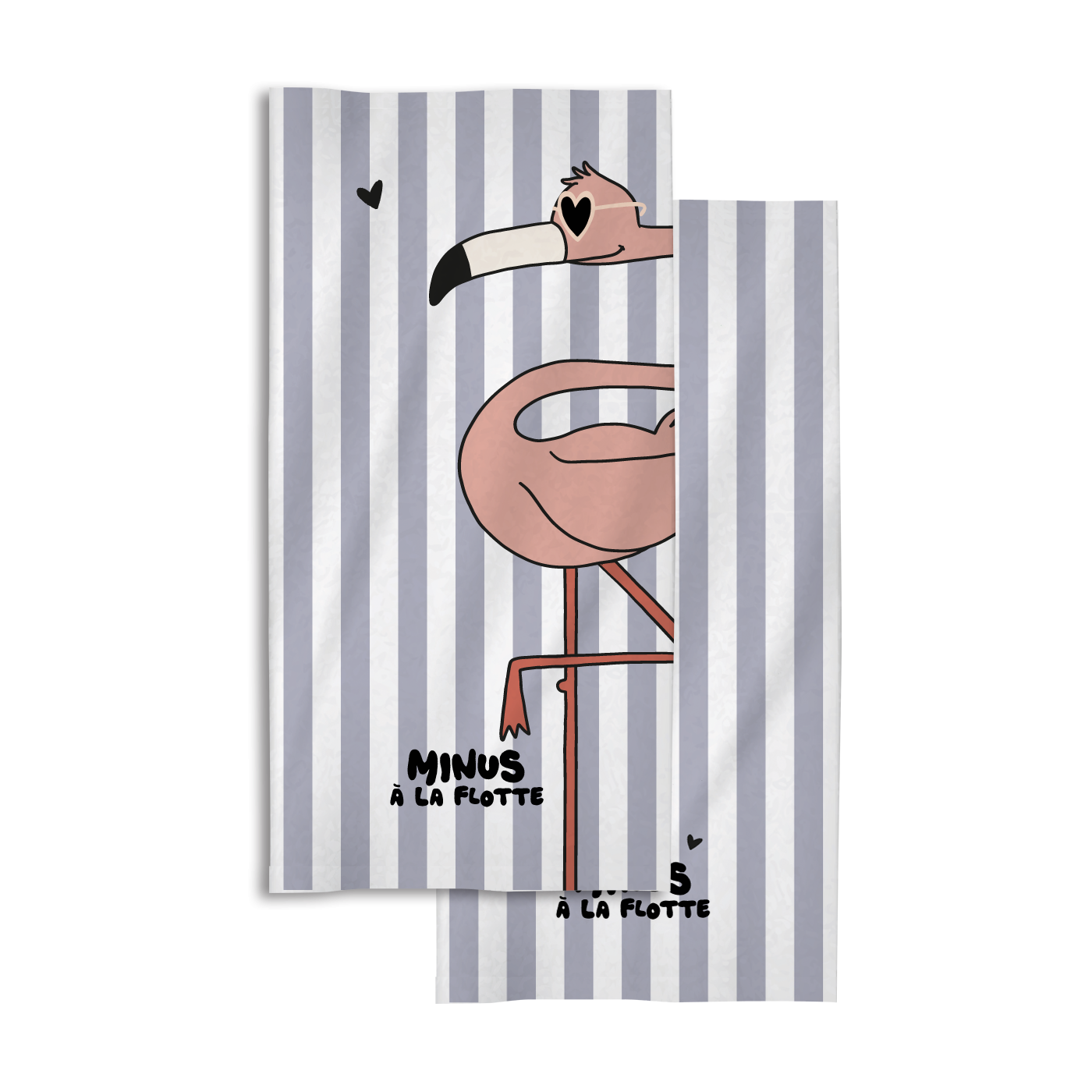 Serviette de plage enfant Minus Flamant