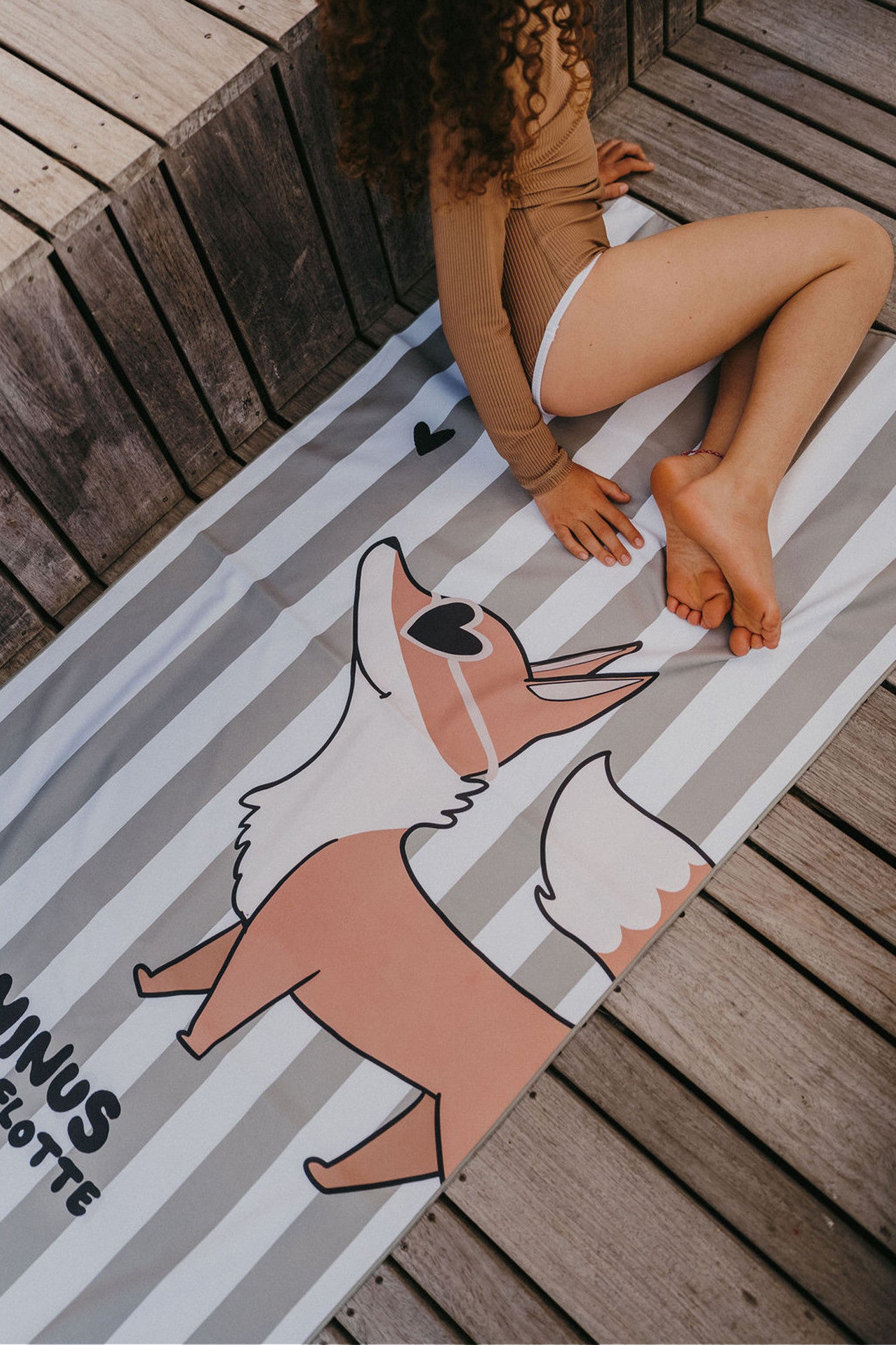 Serviette de plage enfant Minus Renard