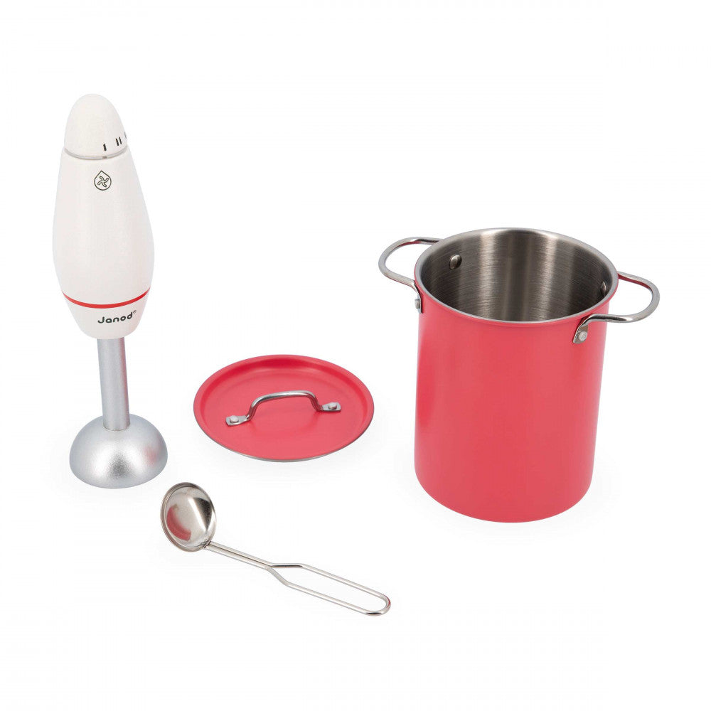 Légumes en bois du set de soupe Janod