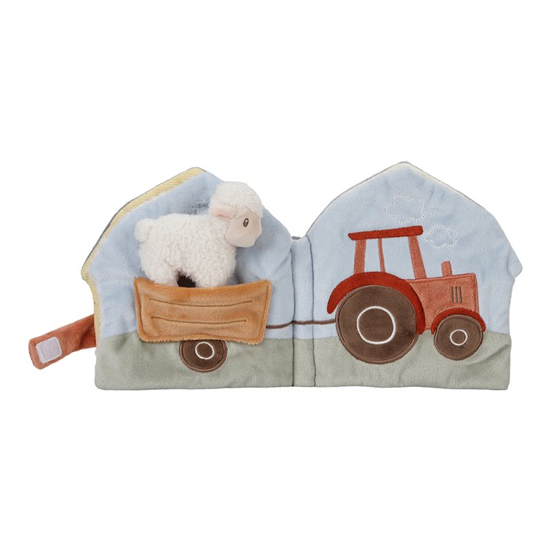 Bébé jouant avec le livre tissu Little Farm