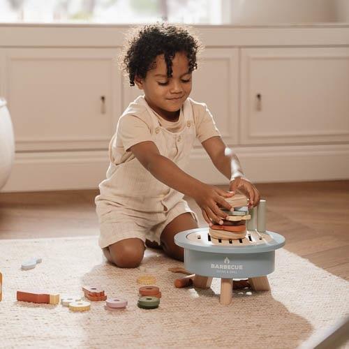 Barbecue en bois Little Dutch avec accessoires et aliments