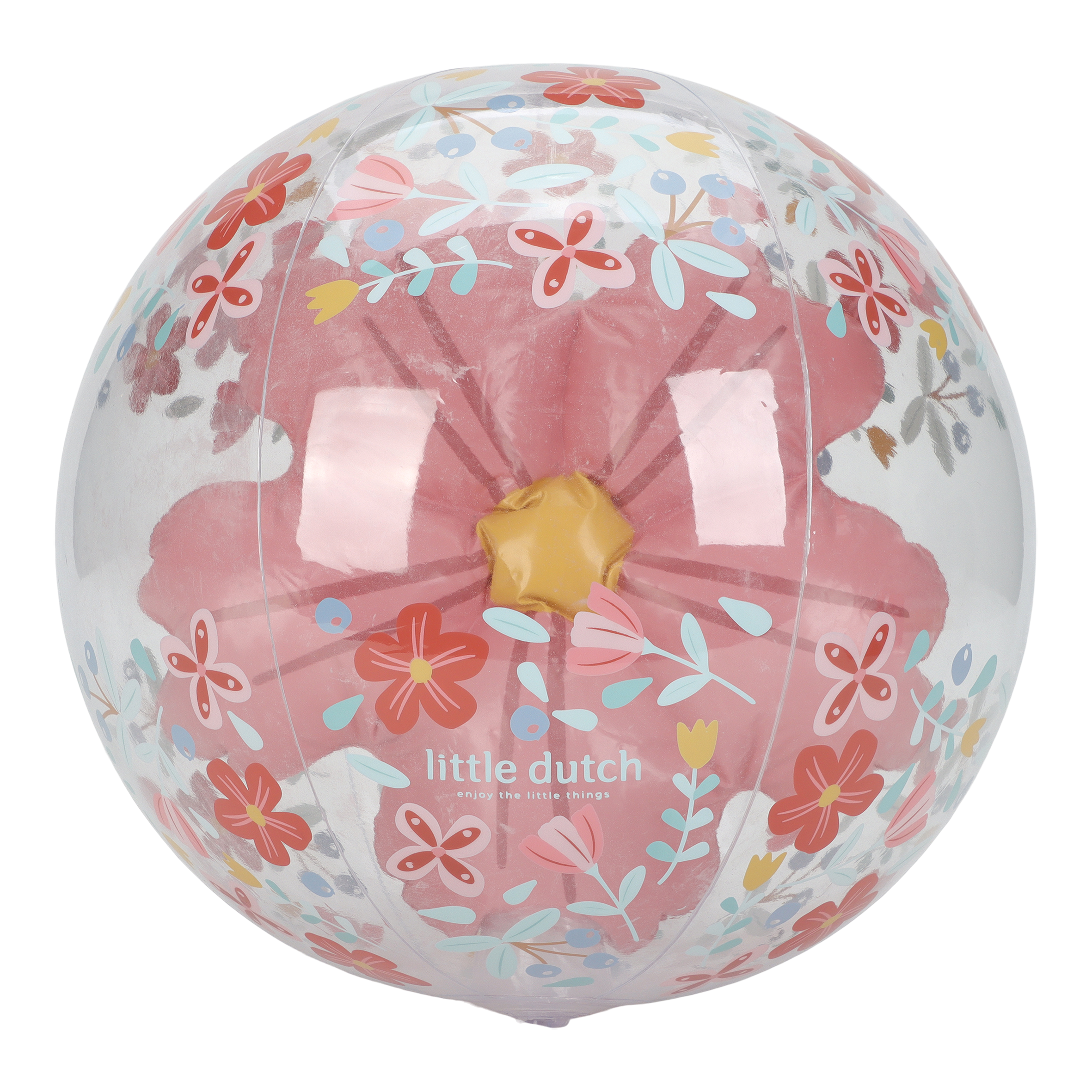 Ballon de plage 3D Pink Flowers Little Dutch