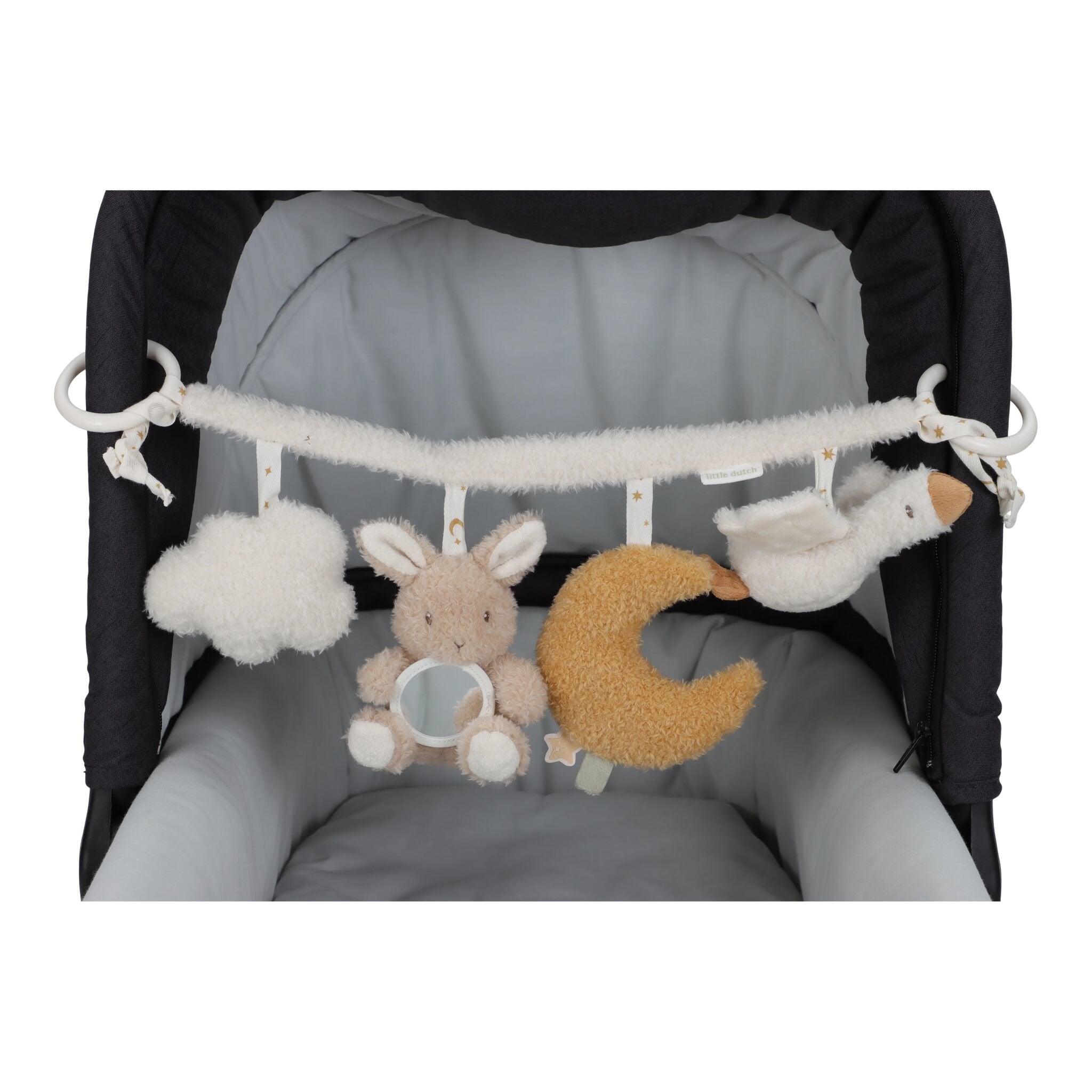 Chaîne d'activités poussette Newborn Naturals Little Dutch vue de près