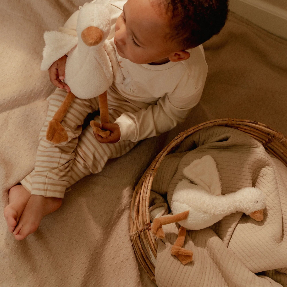 Peluche oie Little Goose 17 cm, collection Newborn Naturals