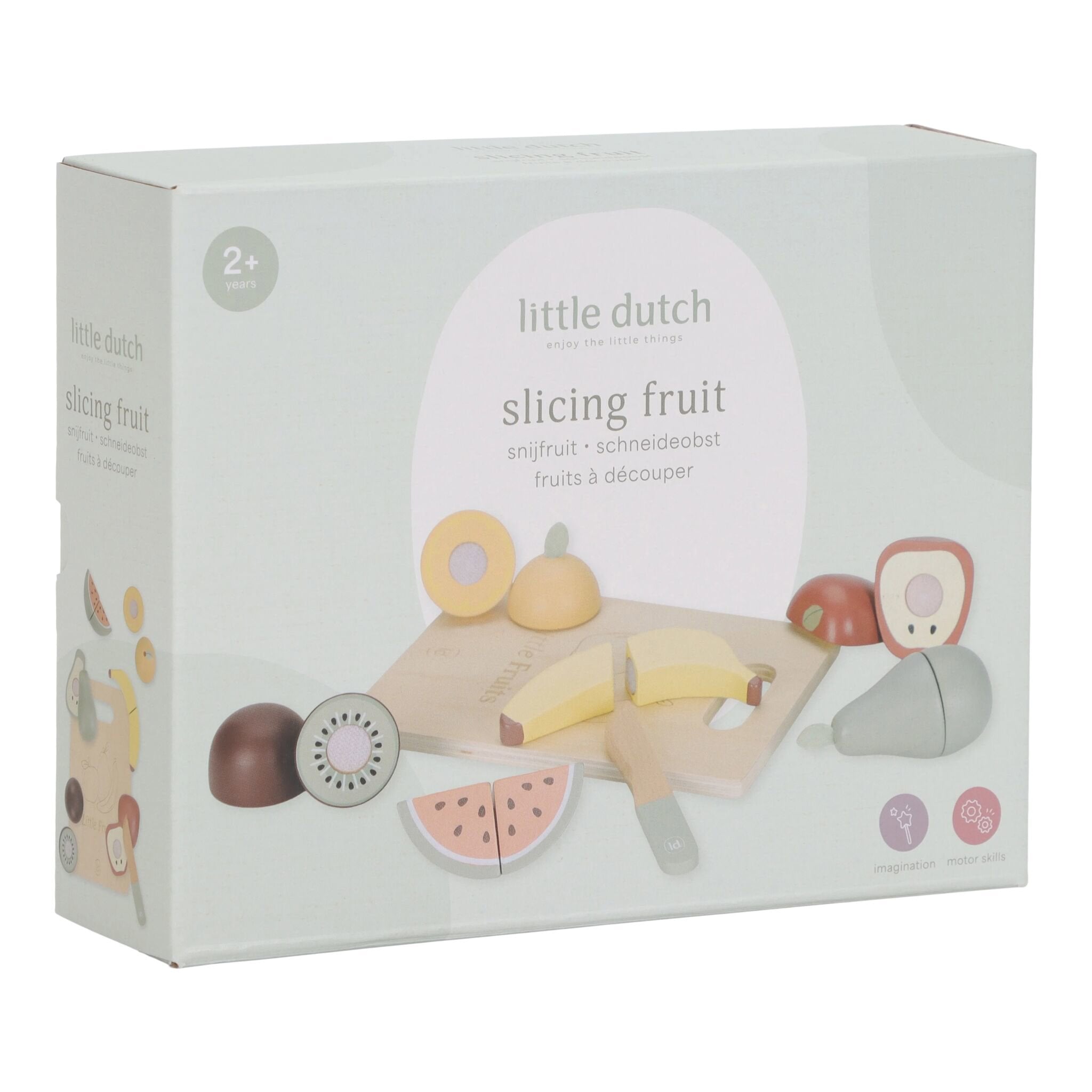 Détail du velcro des fruits en bois Little Dutch