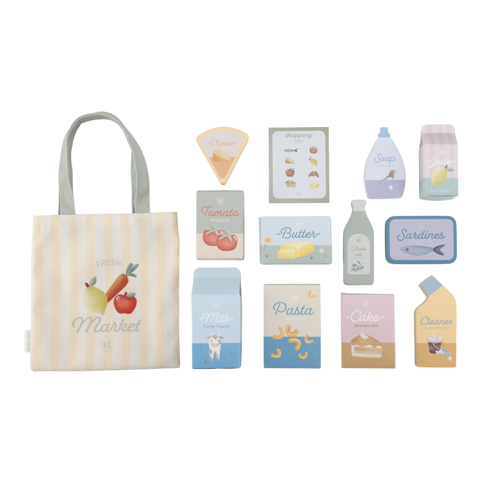 Pince porte-liste du chariot de courses Little Dutch