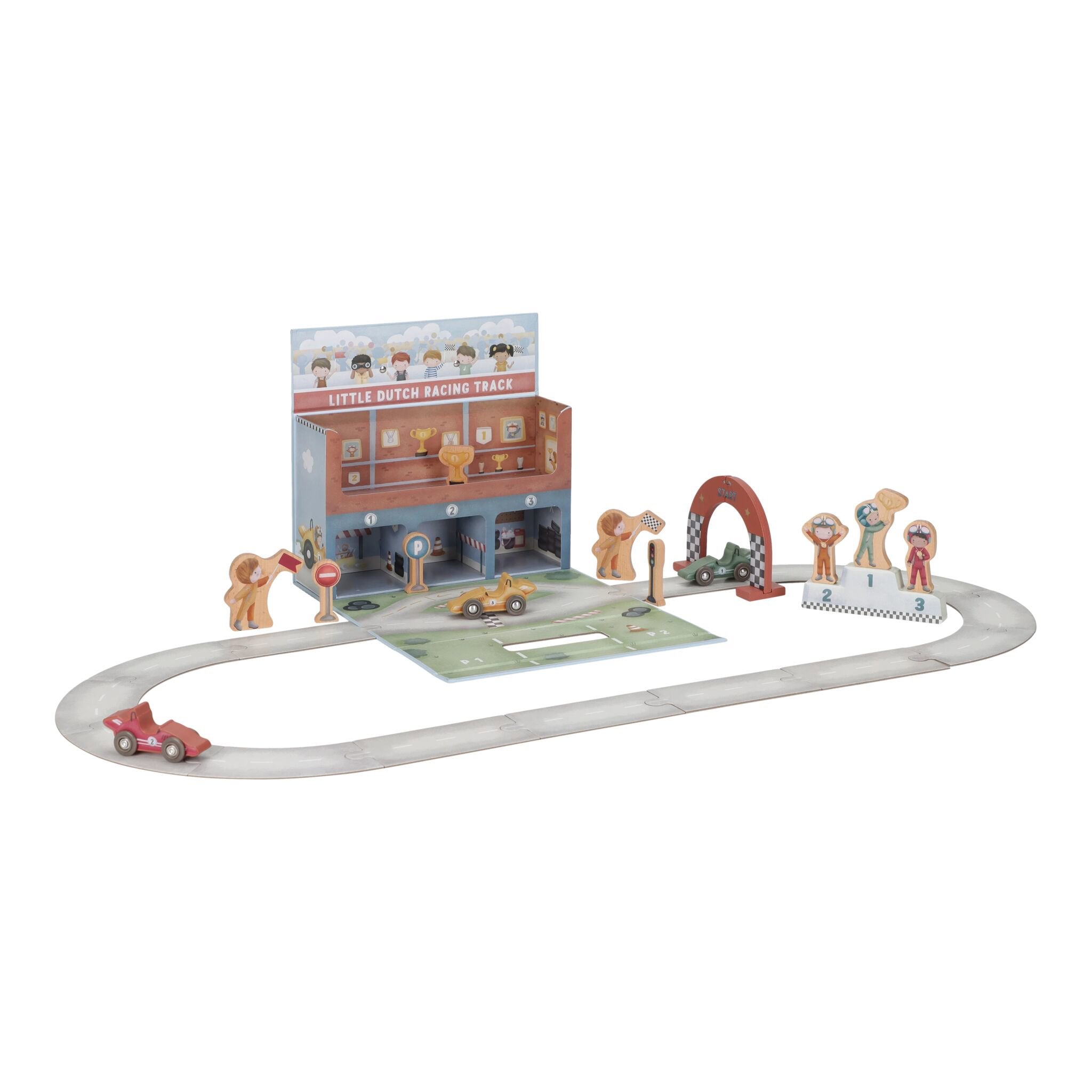 Coffret circuit de course en bois Little Dutch
