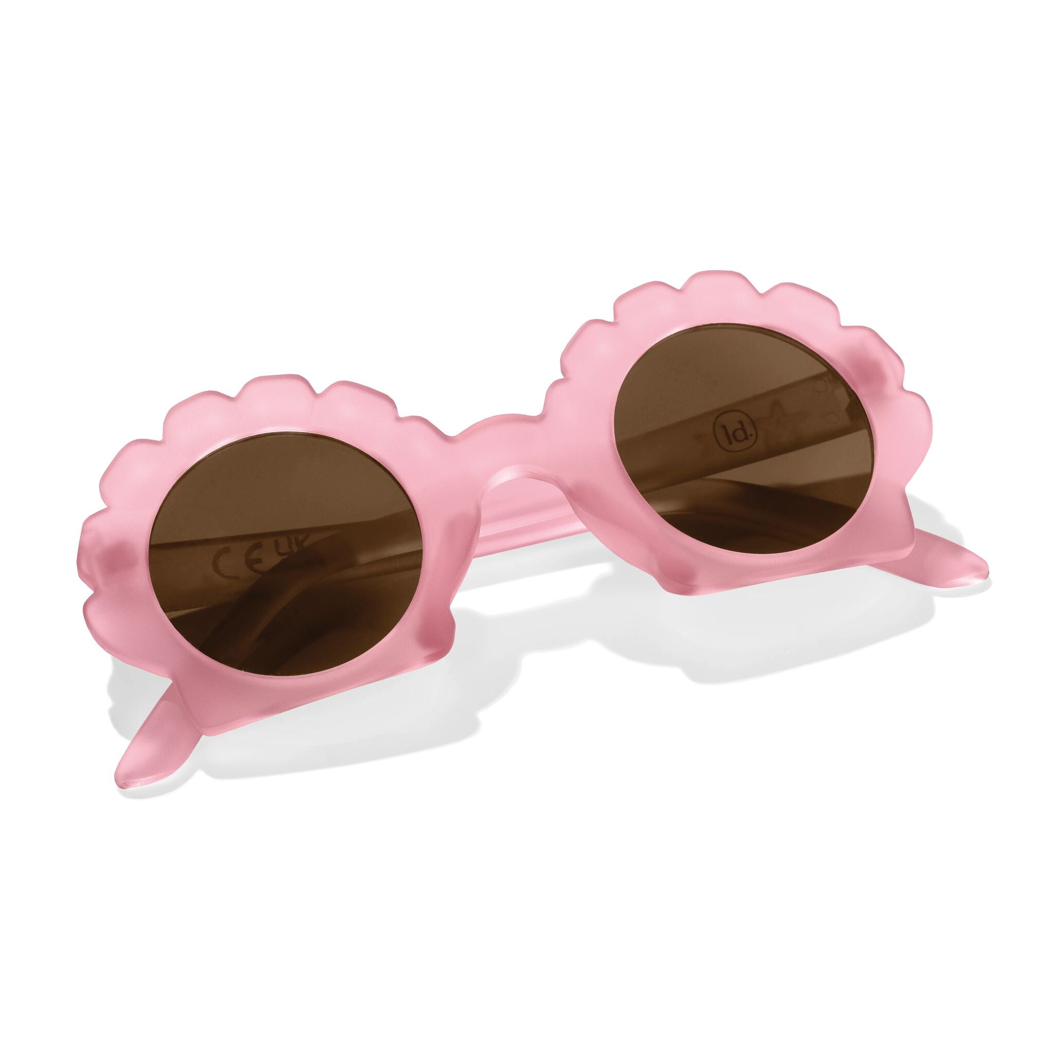 Lunettes de soleil enfant Shell Mermaid Pink Little Dutch vues de face