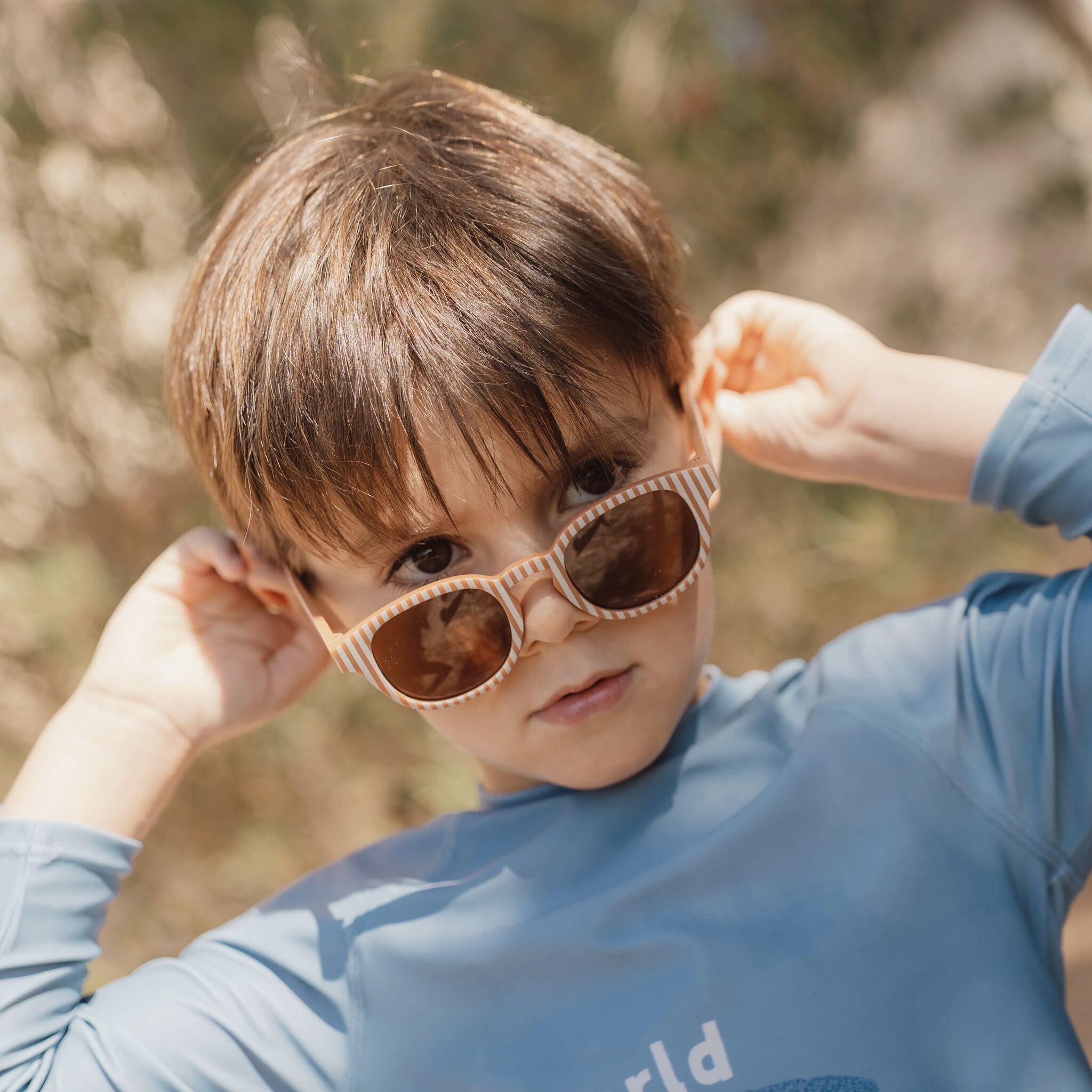 Lunettes de soleil Ocean Brown Stripes Little Dutch