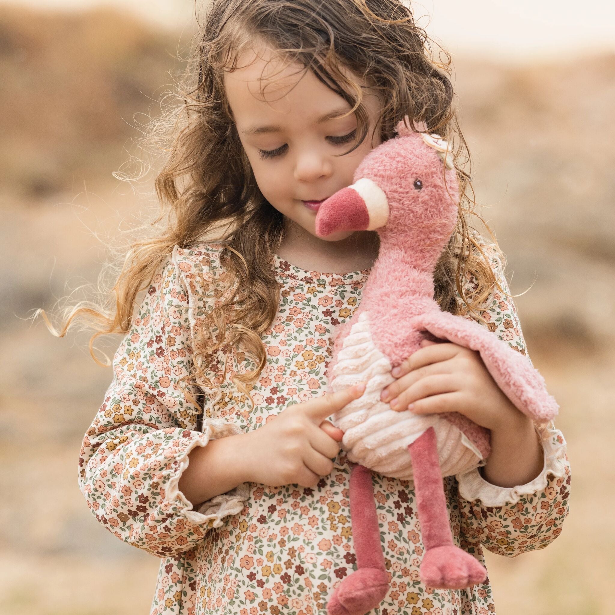 Peluche Flamant rose 35 cm Safari Friends Little Dutch
