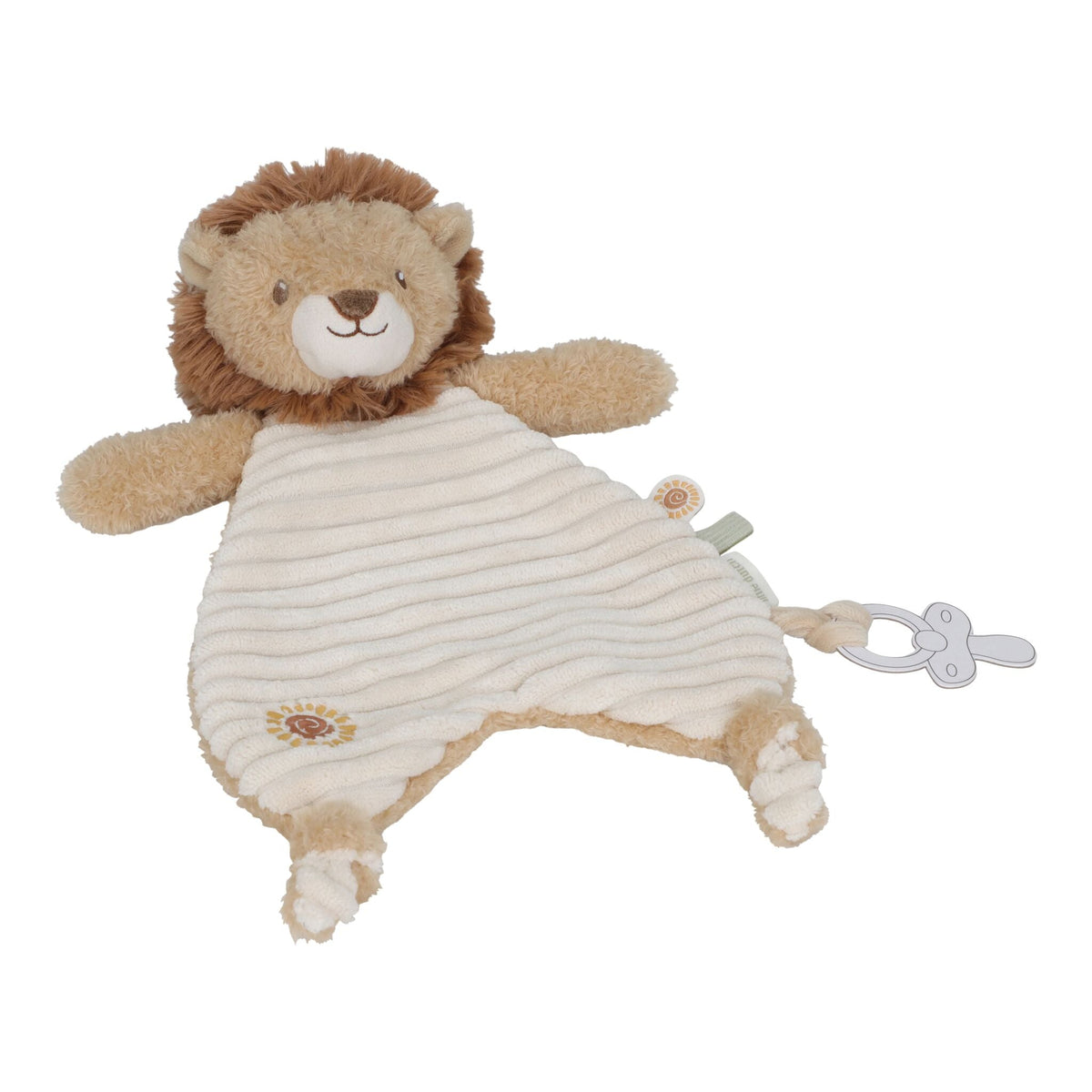 Doudou plat Lion Safari Friends Little Dutch, vue de face