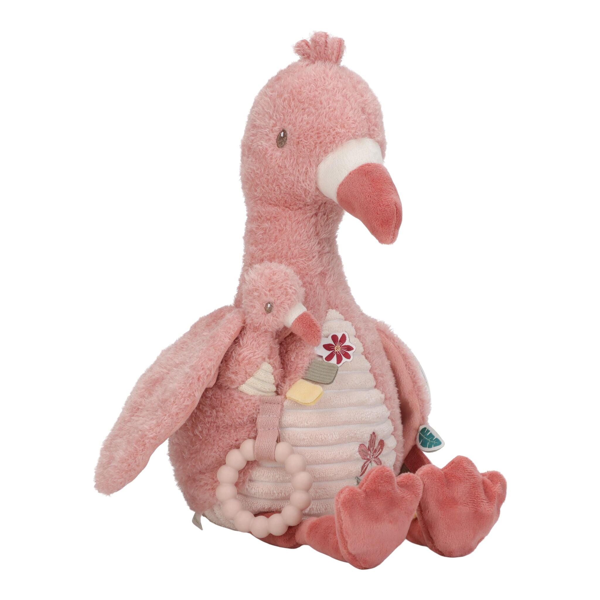 Peluche d'activités Flamant rose Safari Friends Little Dutch, vue d'ensemble