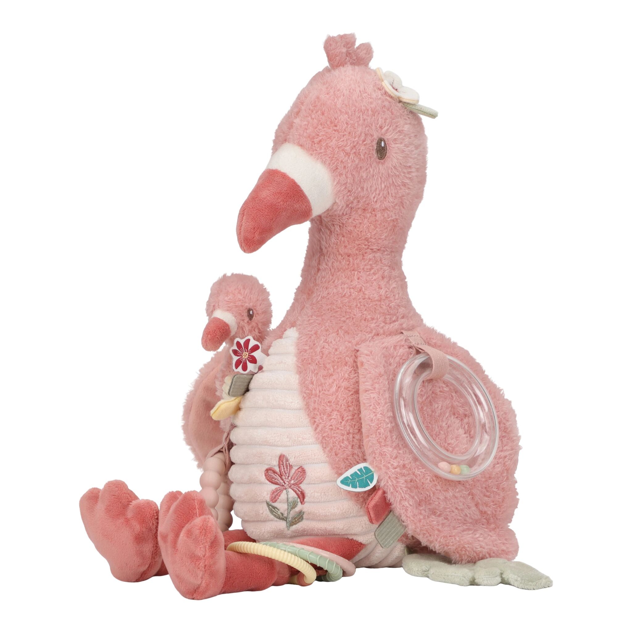 Anneau de dentition en silicone du flamant d'activités Little Dutch