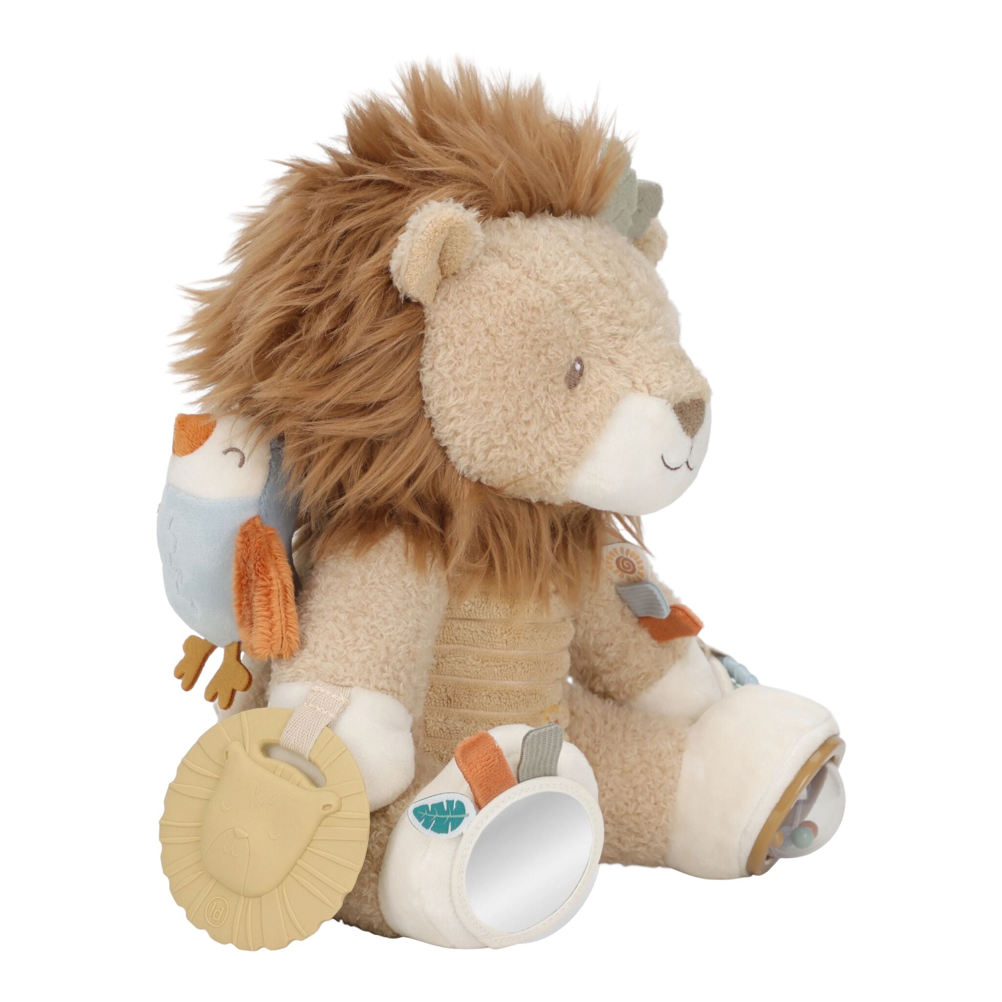 Anneaux qui cliquettent suspendus au lion d'activités Safari Friends
