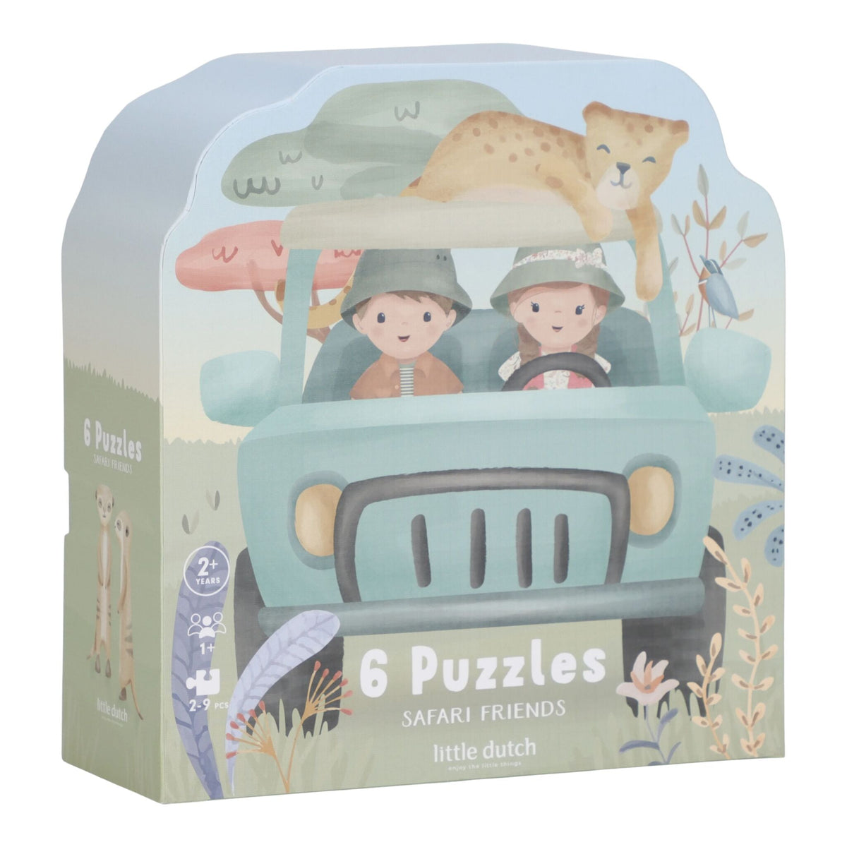 Set de 6 puzzles Safari Friends Little Dutch