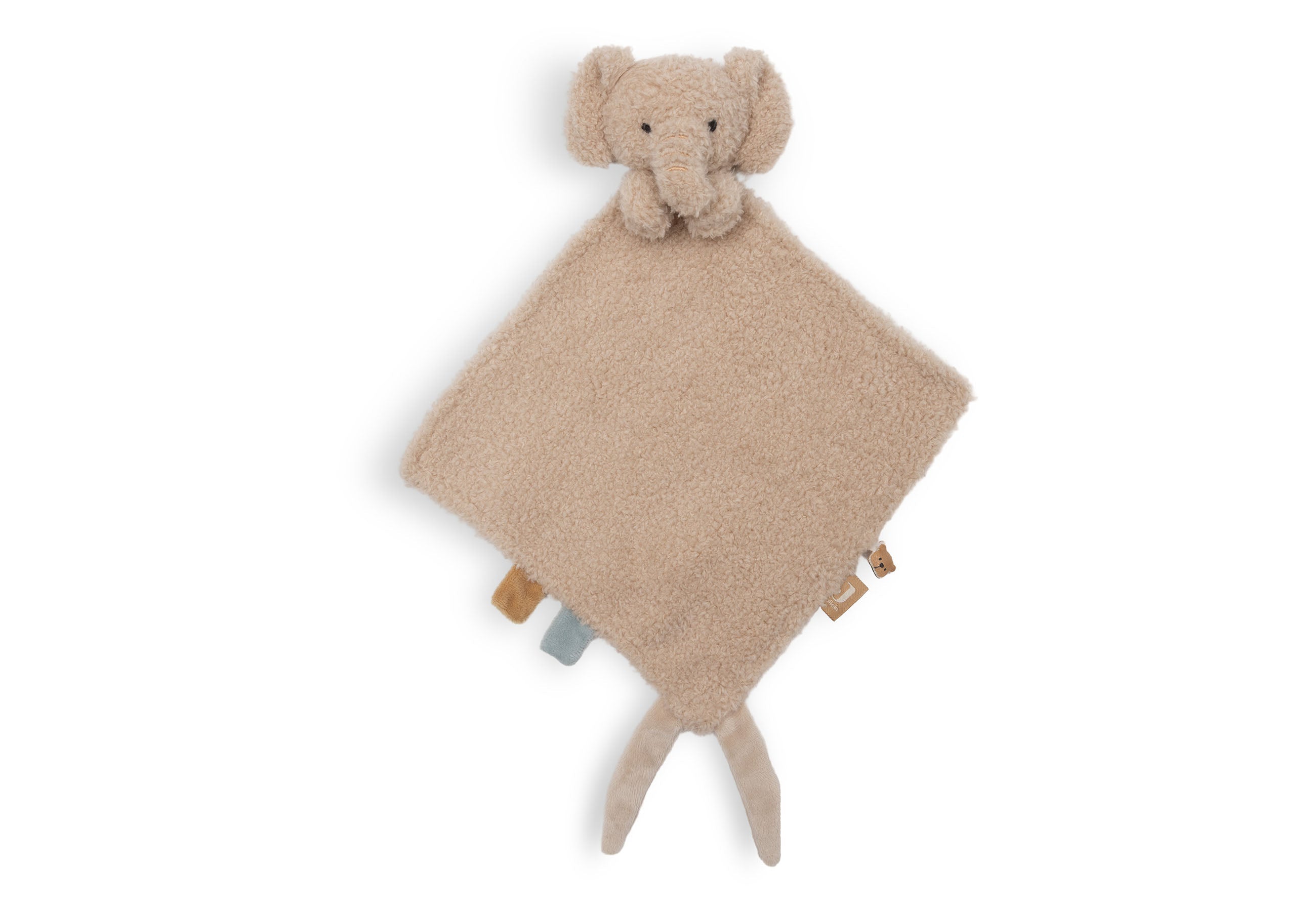 Attache sucette éléphante Elephant Suki Jollein, doudou plat 23 cm